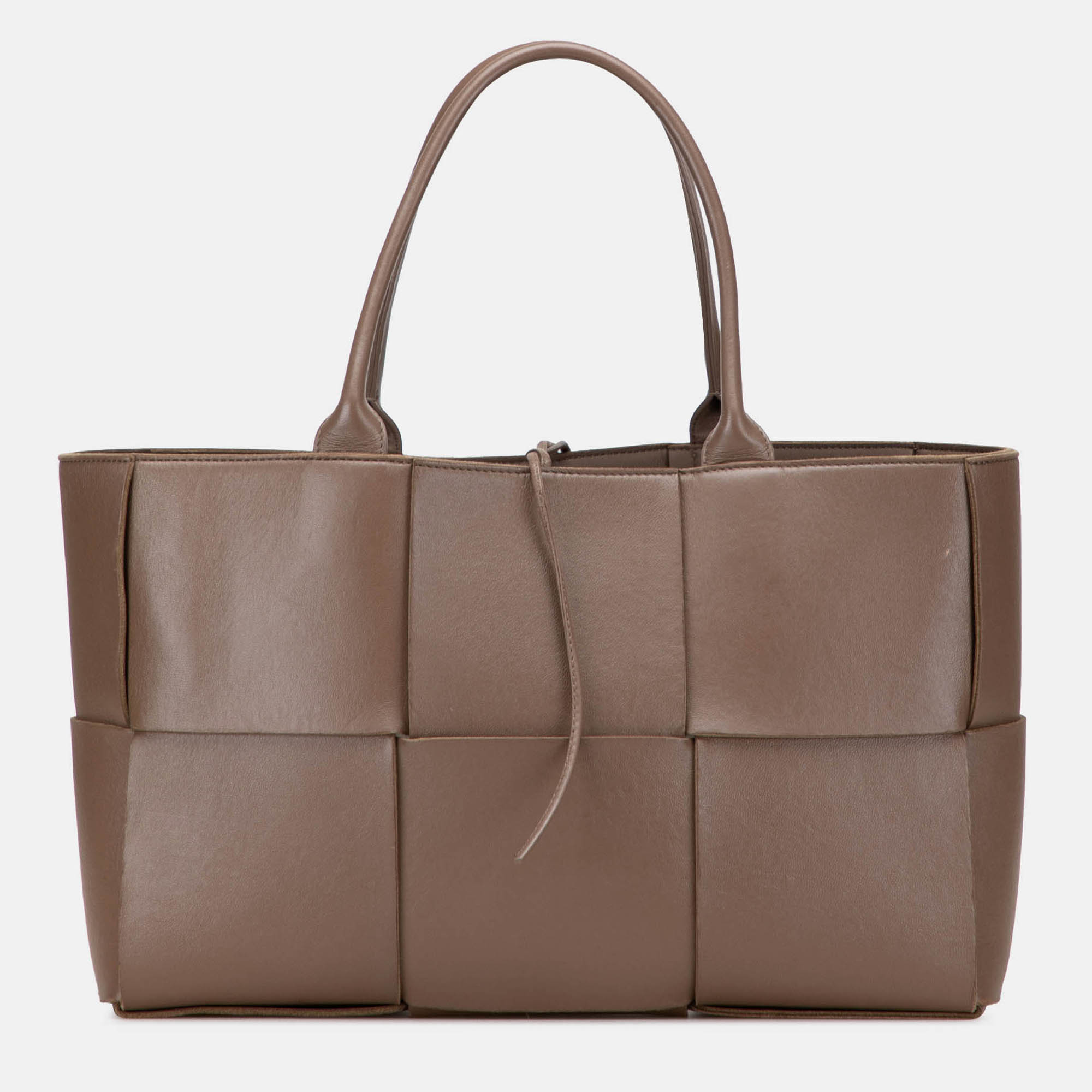 

Bottega Veneta Brown Medium Nappa Maxi Intrecciato Arco Tote