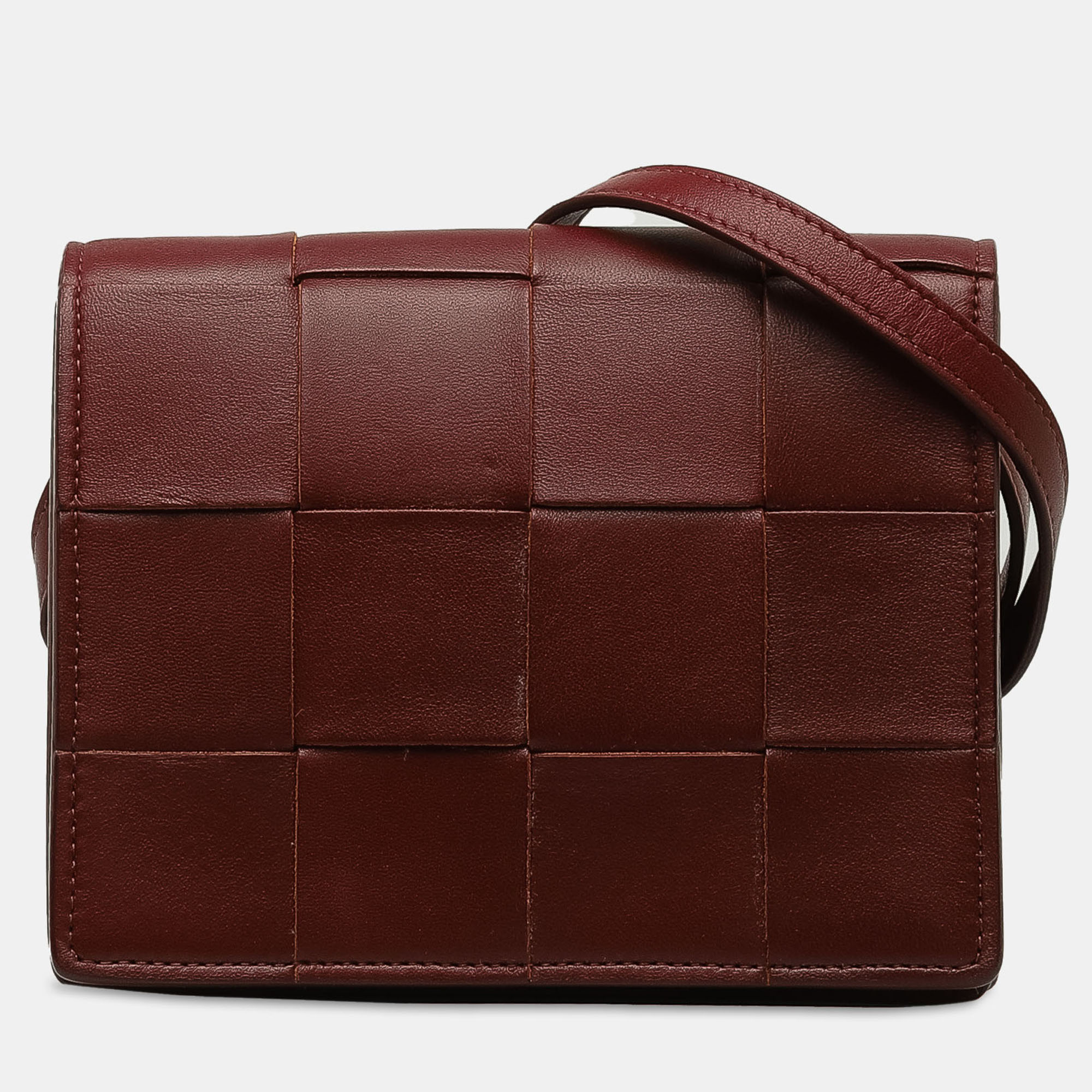 

Bottega Veneta Red Nappa Intrecciato Cassette Crossbody