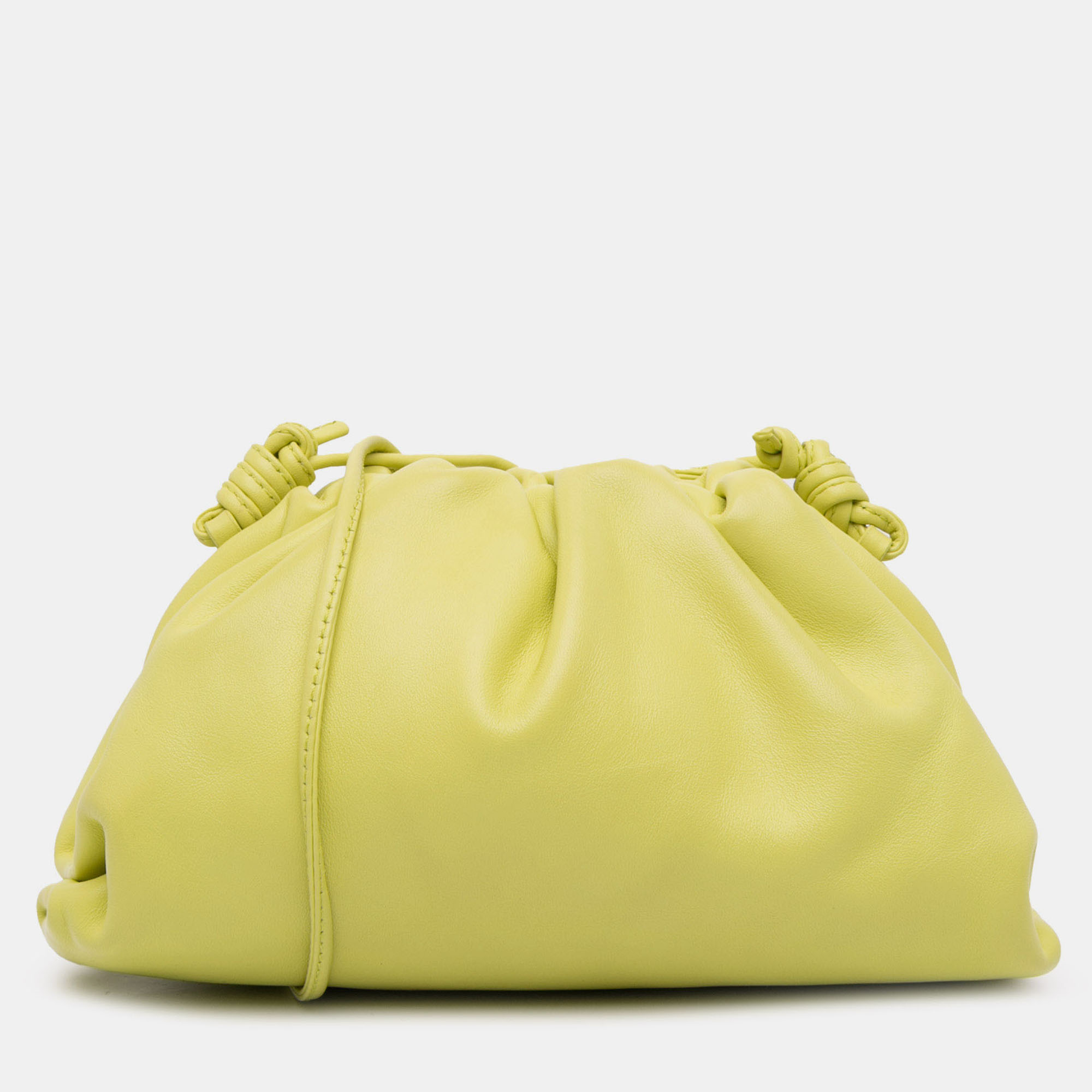 

Bottega Veneta Yellow Lambskin The Mini Pouch Crossbody