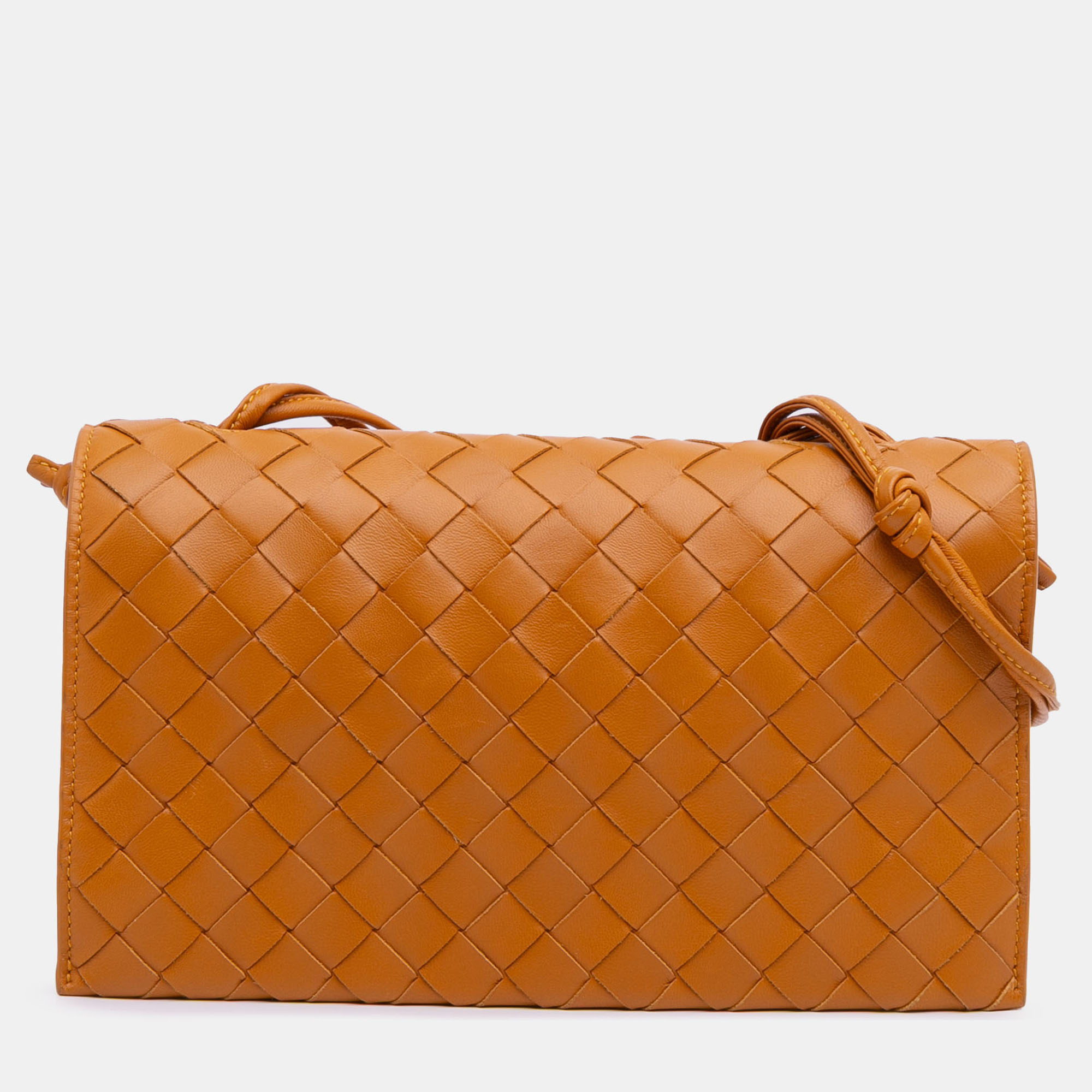 

Bottega Veneta Brown Nappa Intrecciato Trio Pouch On Strap