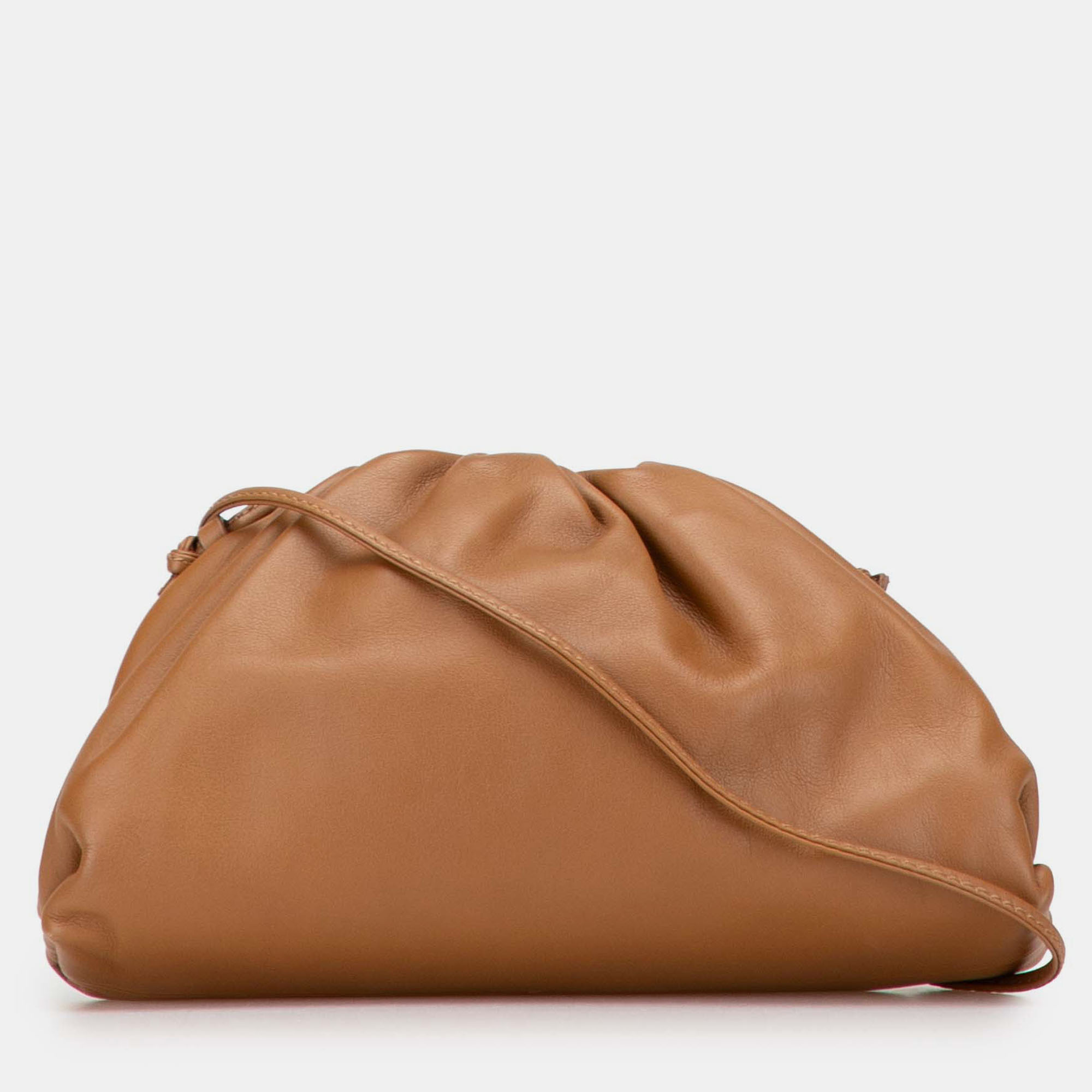 

Bottega Veneta Brown Lambskin The Mini Pouch Crossbody