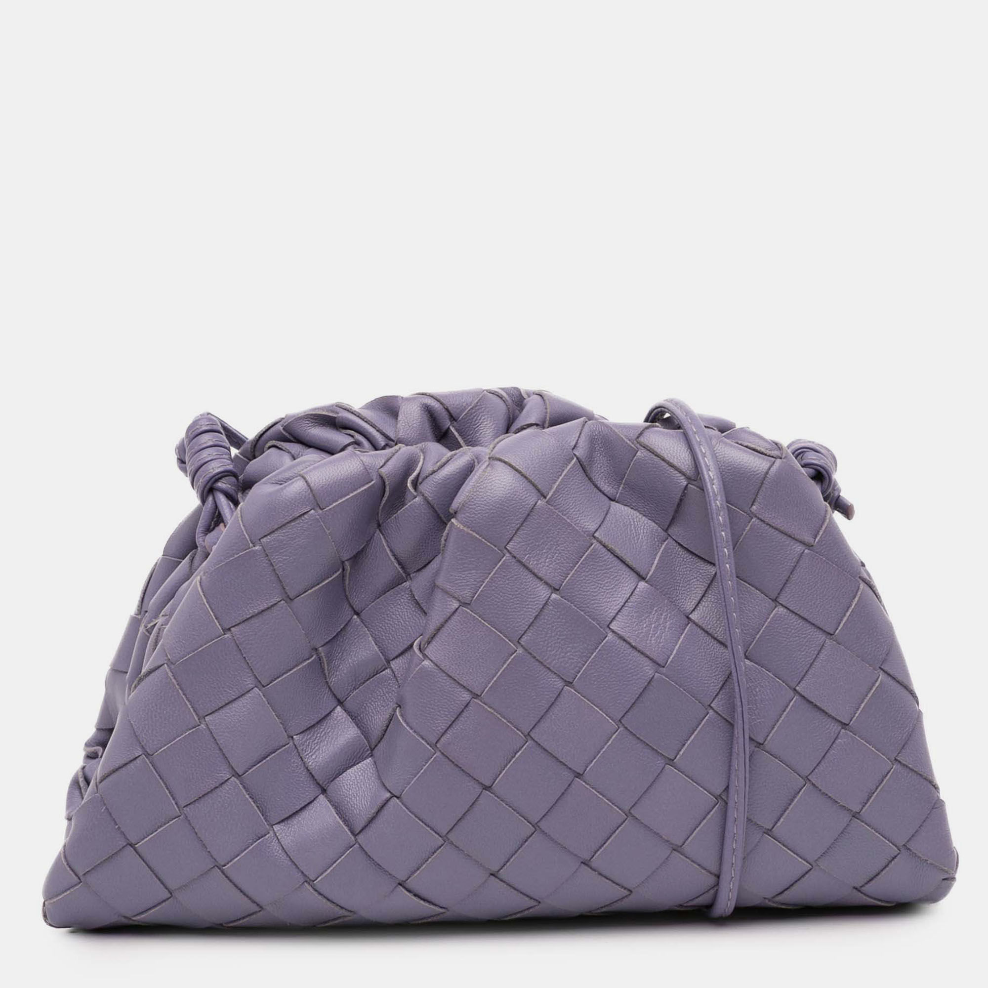 

Bottega Veneta Purple Nappa Intrecciato The Mini Pouch Crossbody
