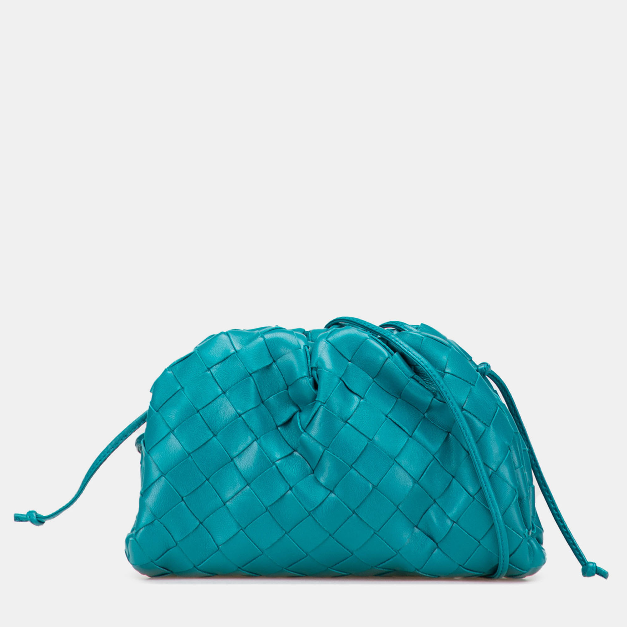 

Bottega Veneta Blue Nappa Intrecciato The Mini Pouch