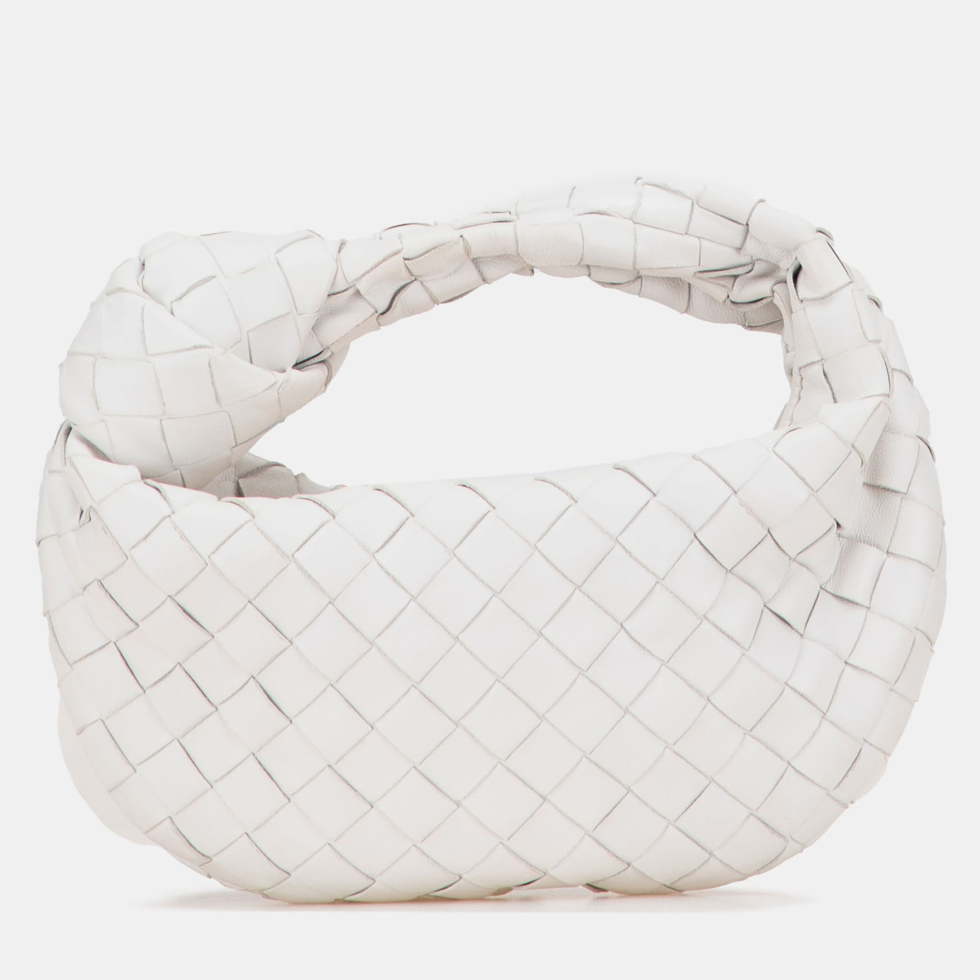 

Bottega Veneta White Mini Nappa Intrecciato Jodie