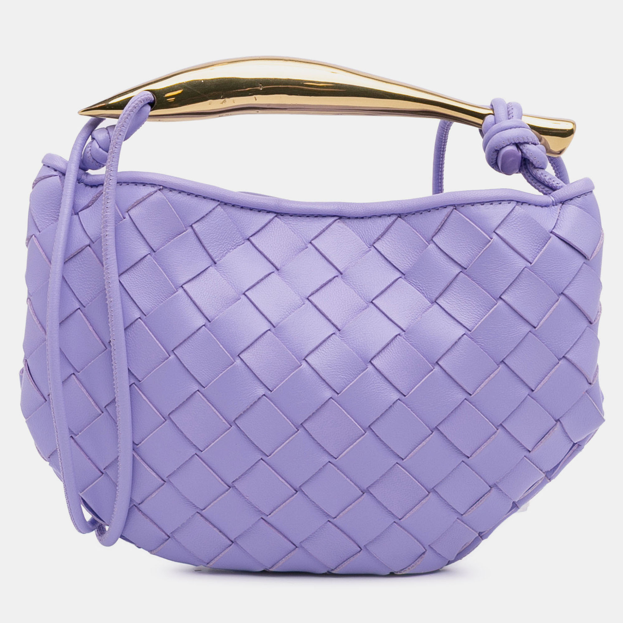 

Bottega Veneta Purple Baby Lambskin Intrecciato Sardine Bag