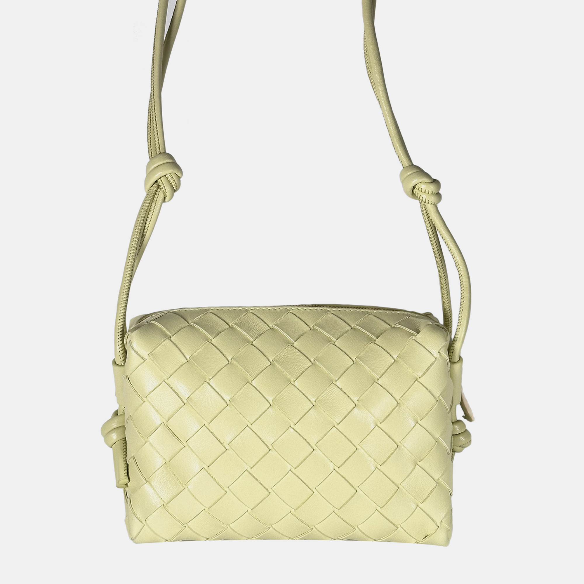 

Bottega Veneta Mini Loop Intrecciato Leather Shoulder Bag, Yellow