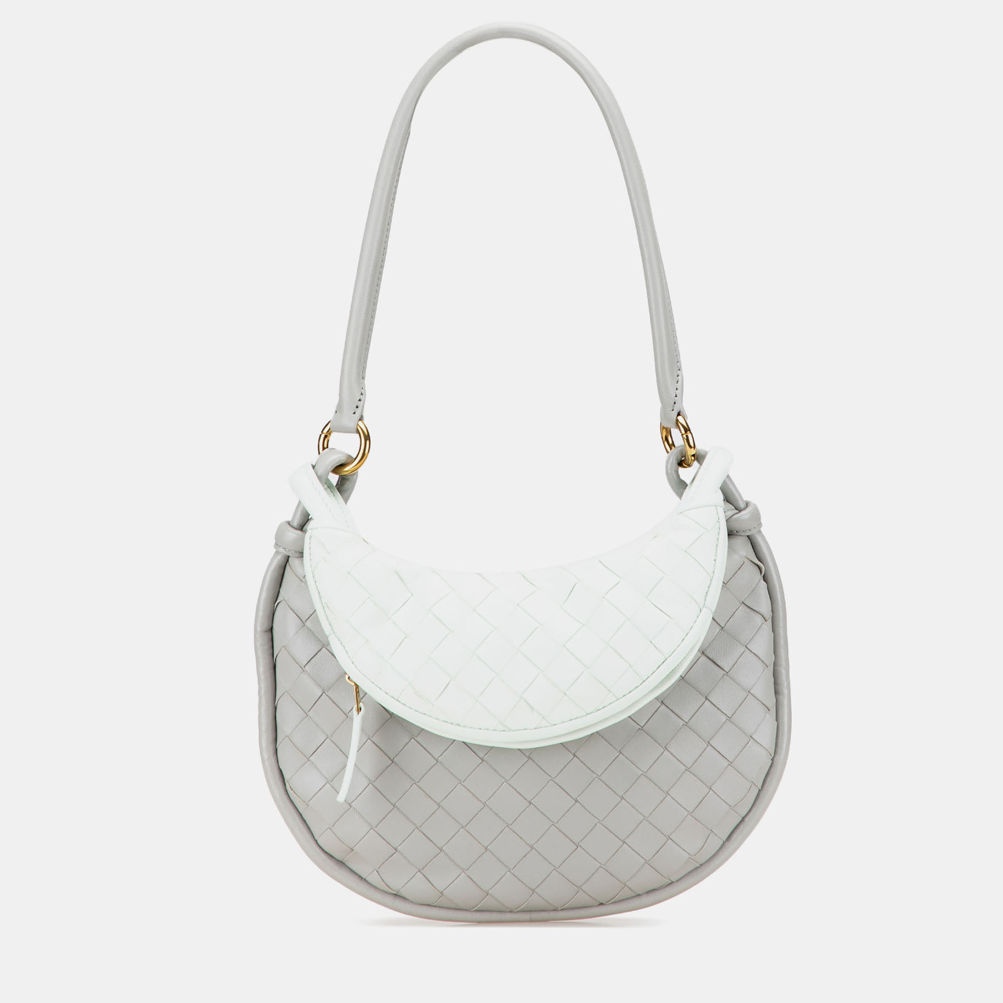 

Bottega Veneta Grey Small Bicolor Lambskin Intrecciato Gemelli Bag, Multicolor