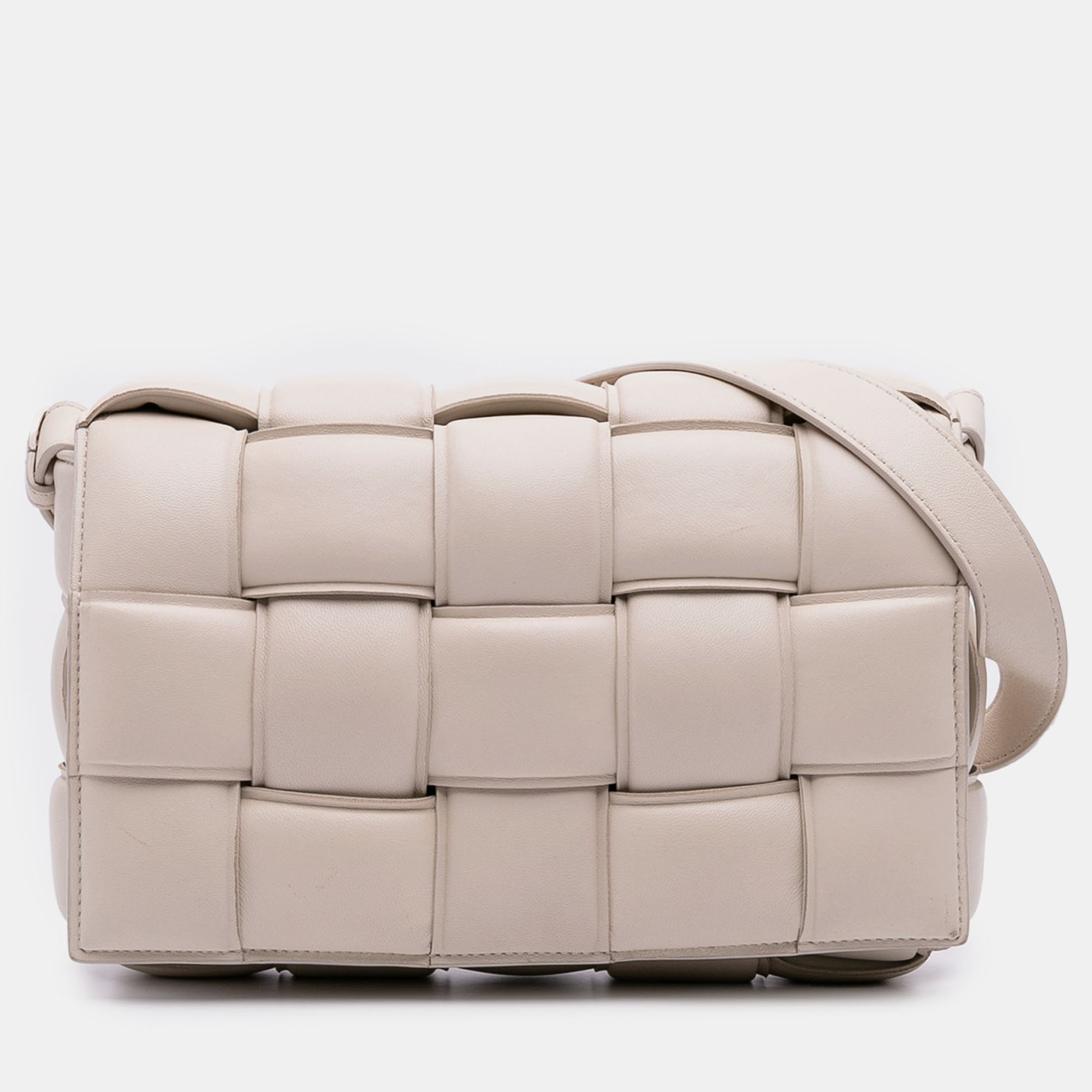 

Bottega Veneta White Nappa Intrecciato Padded Cassette Crossbody