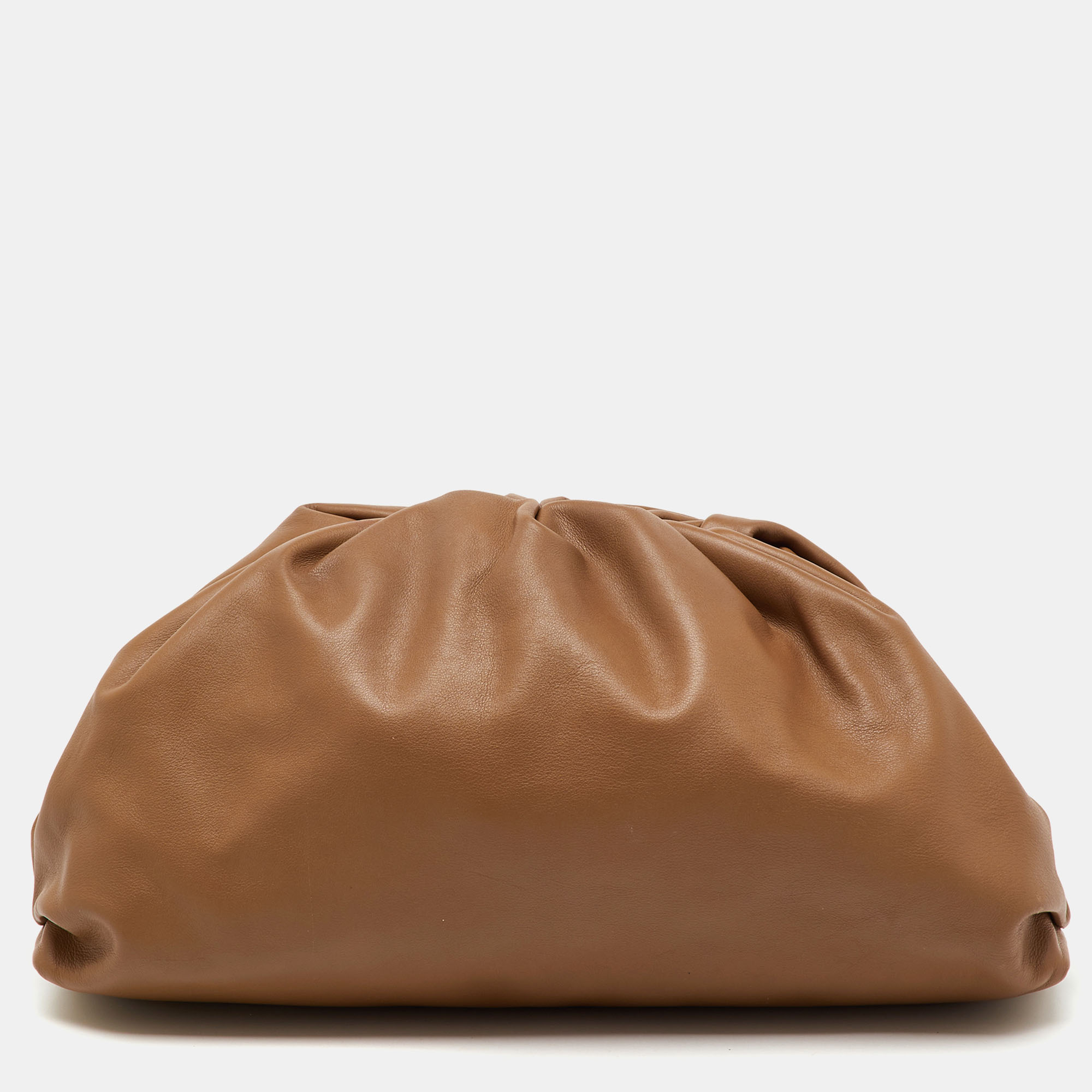 

Bottega Veneta Brown Leather Pouch Clutch