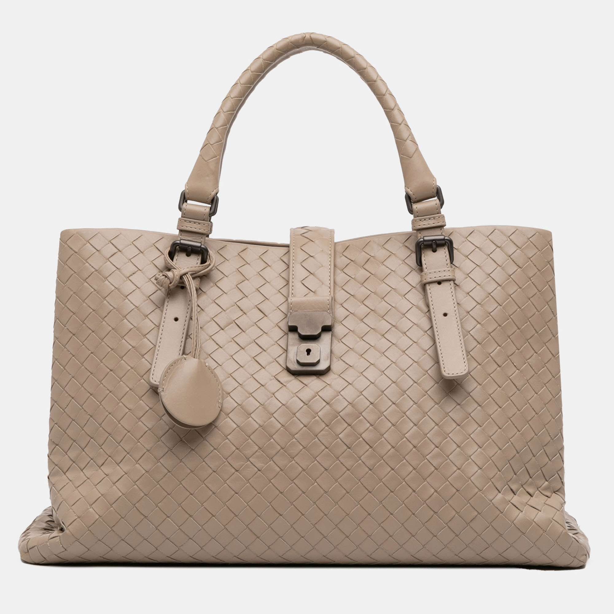 

Bottega Veneta Brown Medium Nappa Intrecciato Roma Tote