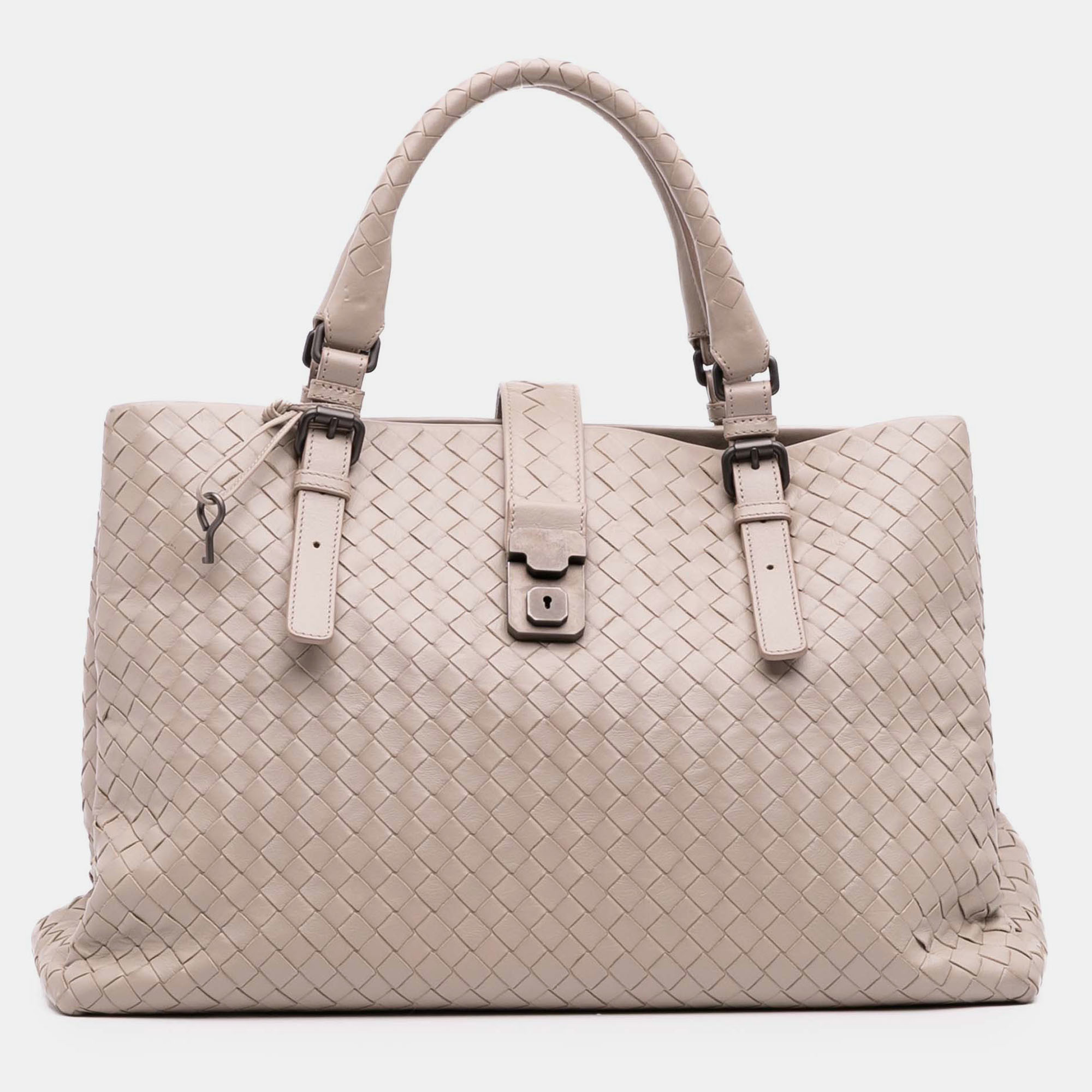 

Bottega Veneta Brown Medium Nappa Intrecciato Roma Tote