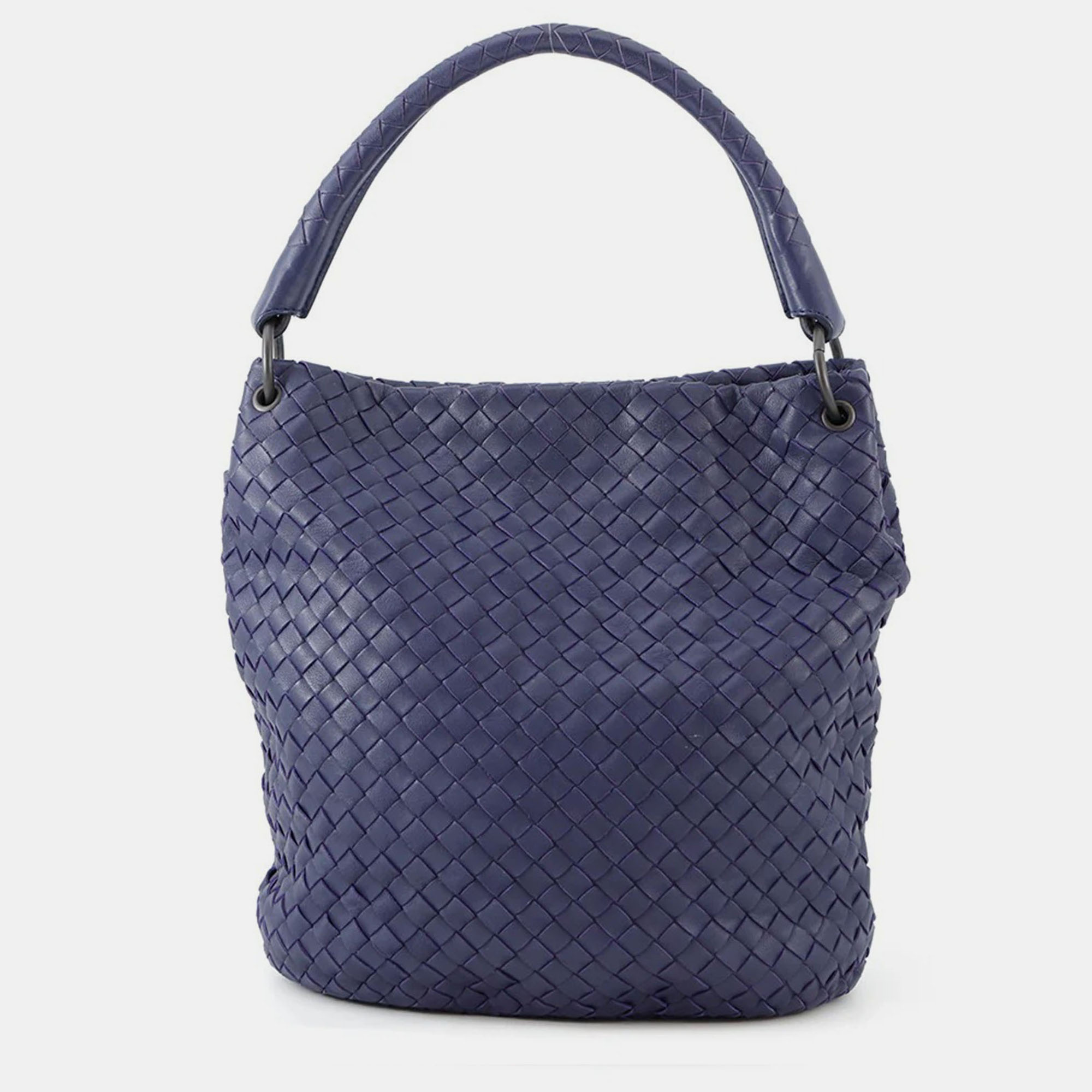 

Bottega Veneta Intrecciato One Shoulder Bag Purple Leather