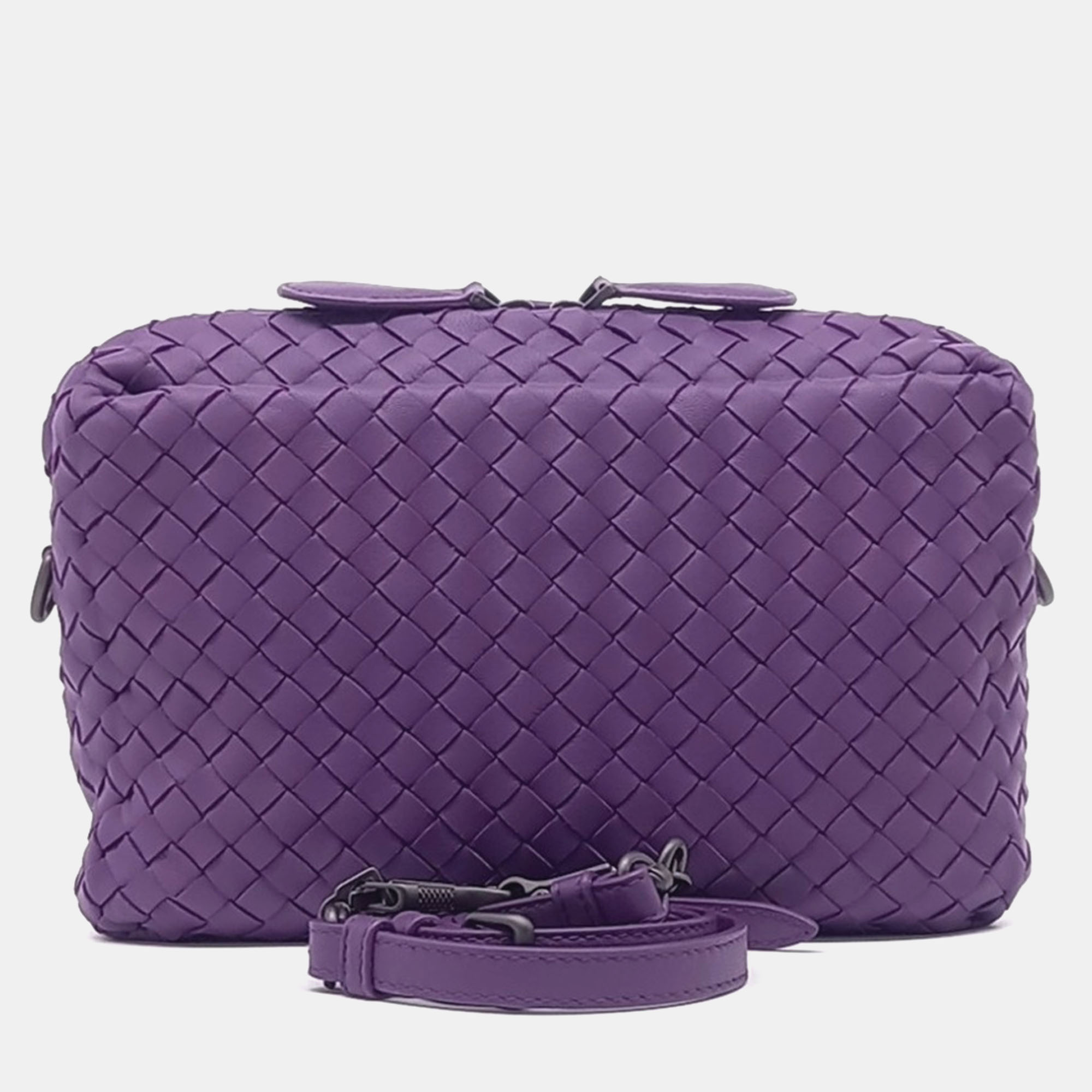 

Bottega Veneta Purple Leather mesh crossbody bag