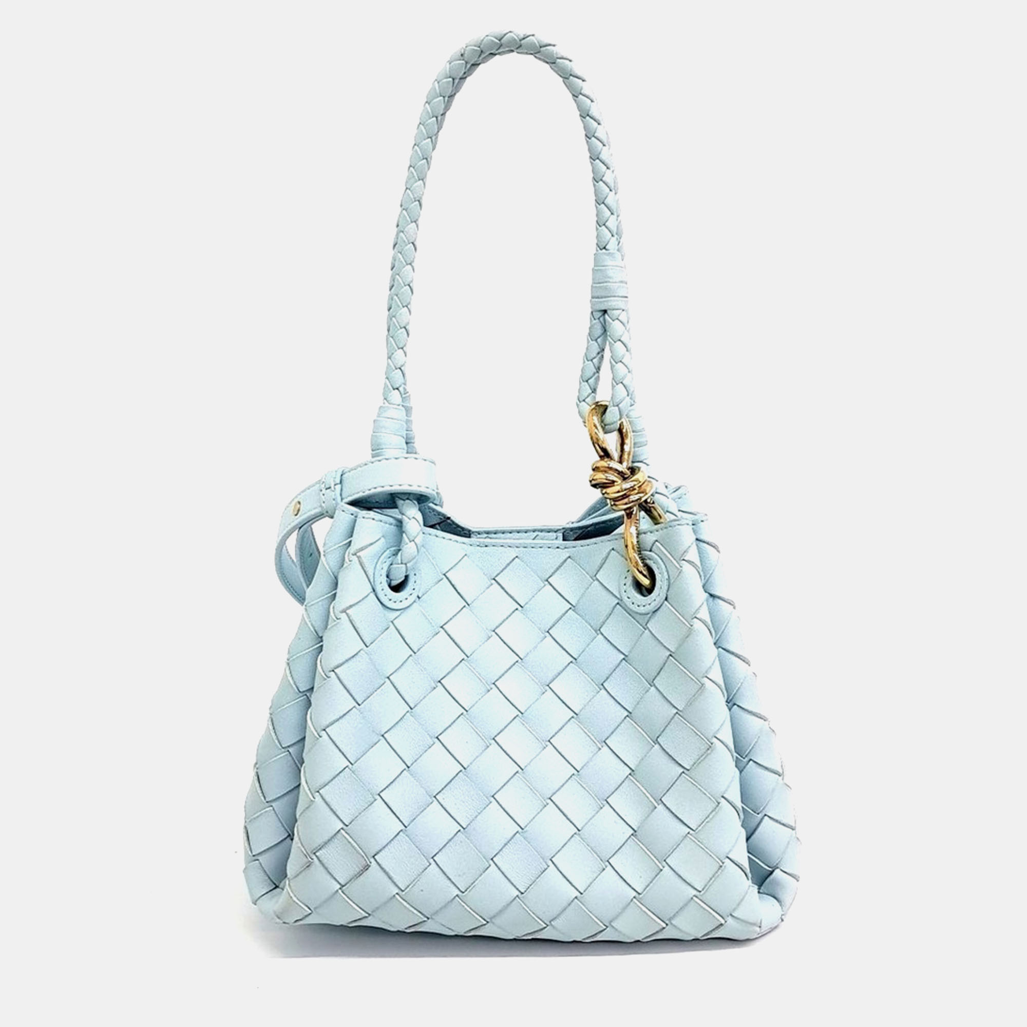 

Bottega Veneta Blue Leather Parachute Small