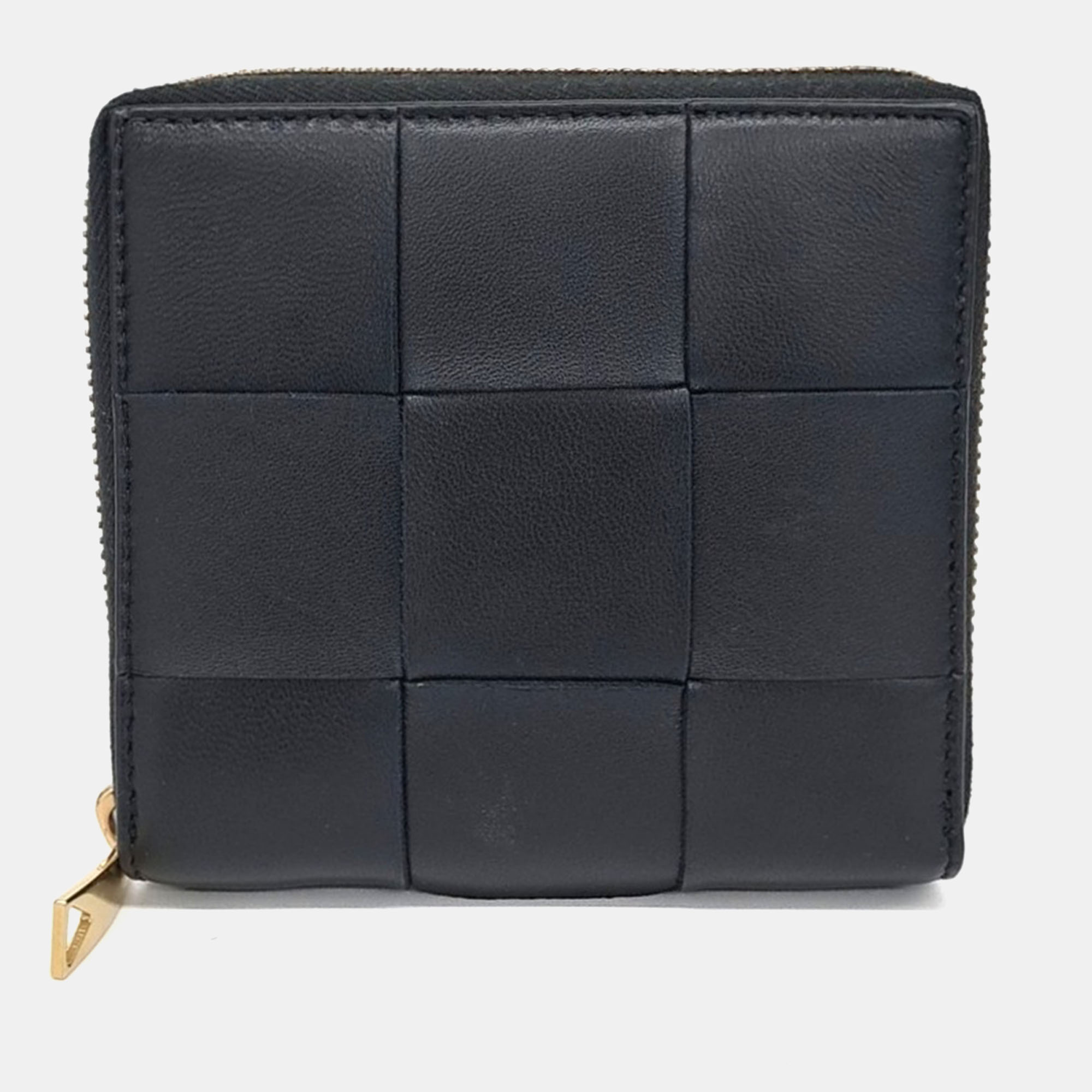 

Bottega Veneta Black Leather Mesh Medium Wallet