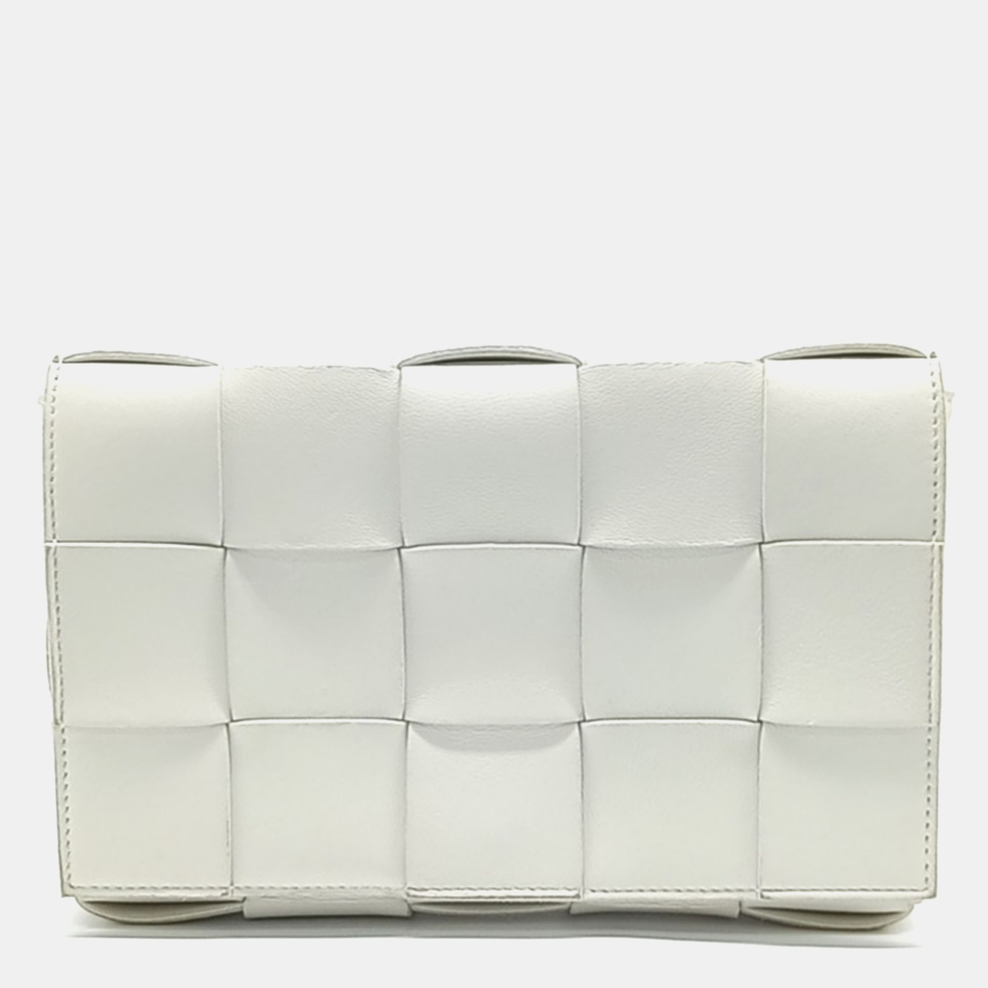 

Bottega Veneta White Leather Cassette Bag