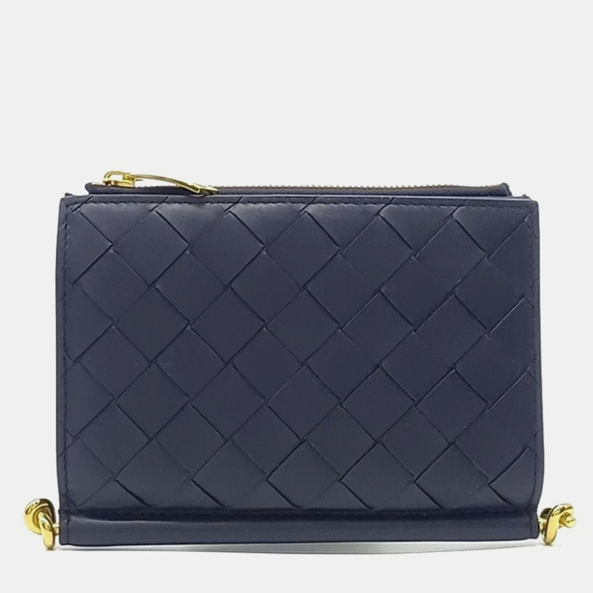 

Bottega Veneta Navy Blue Leather Solstice Medium Wallet