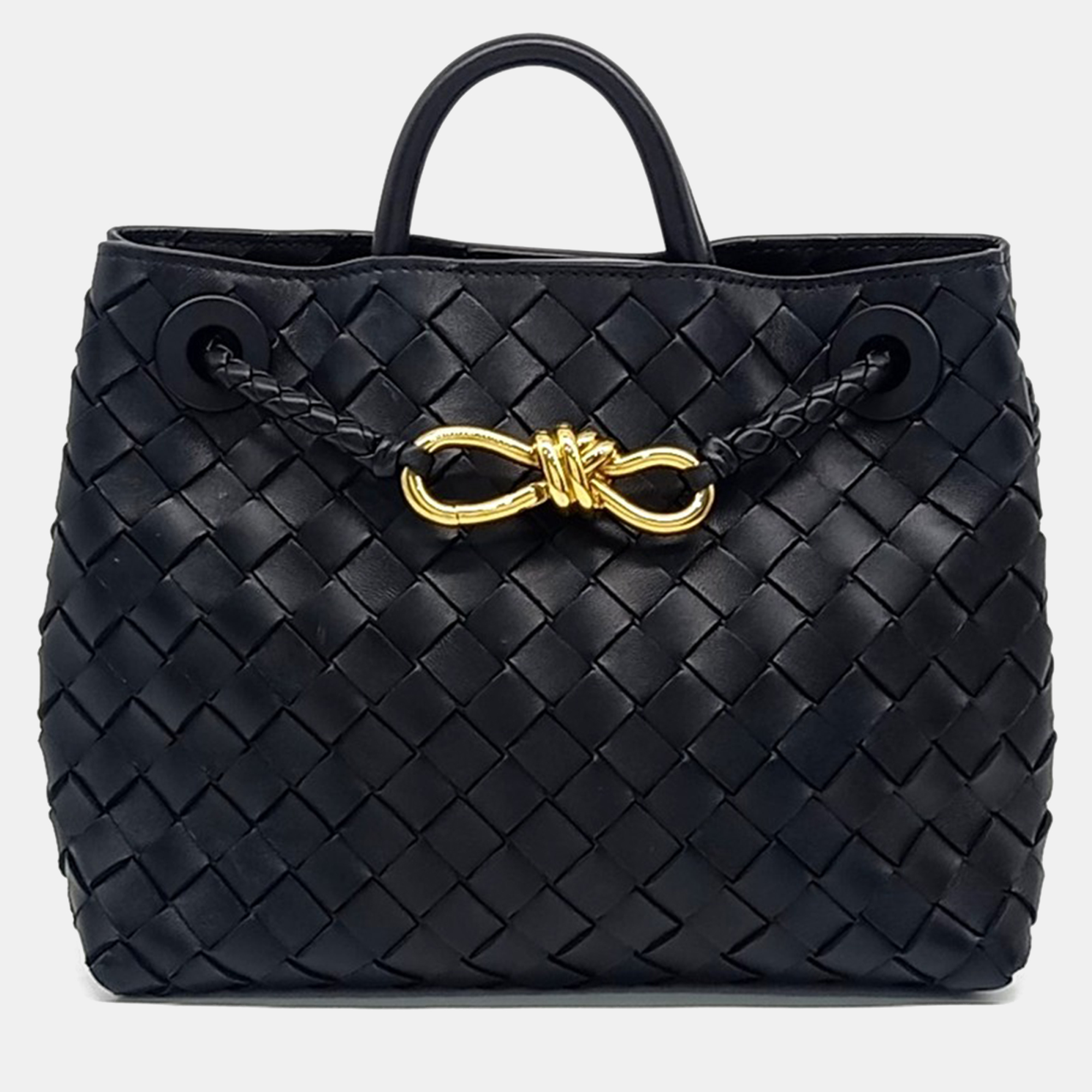 

Bottega Veneta Black Leather Andiamo Small