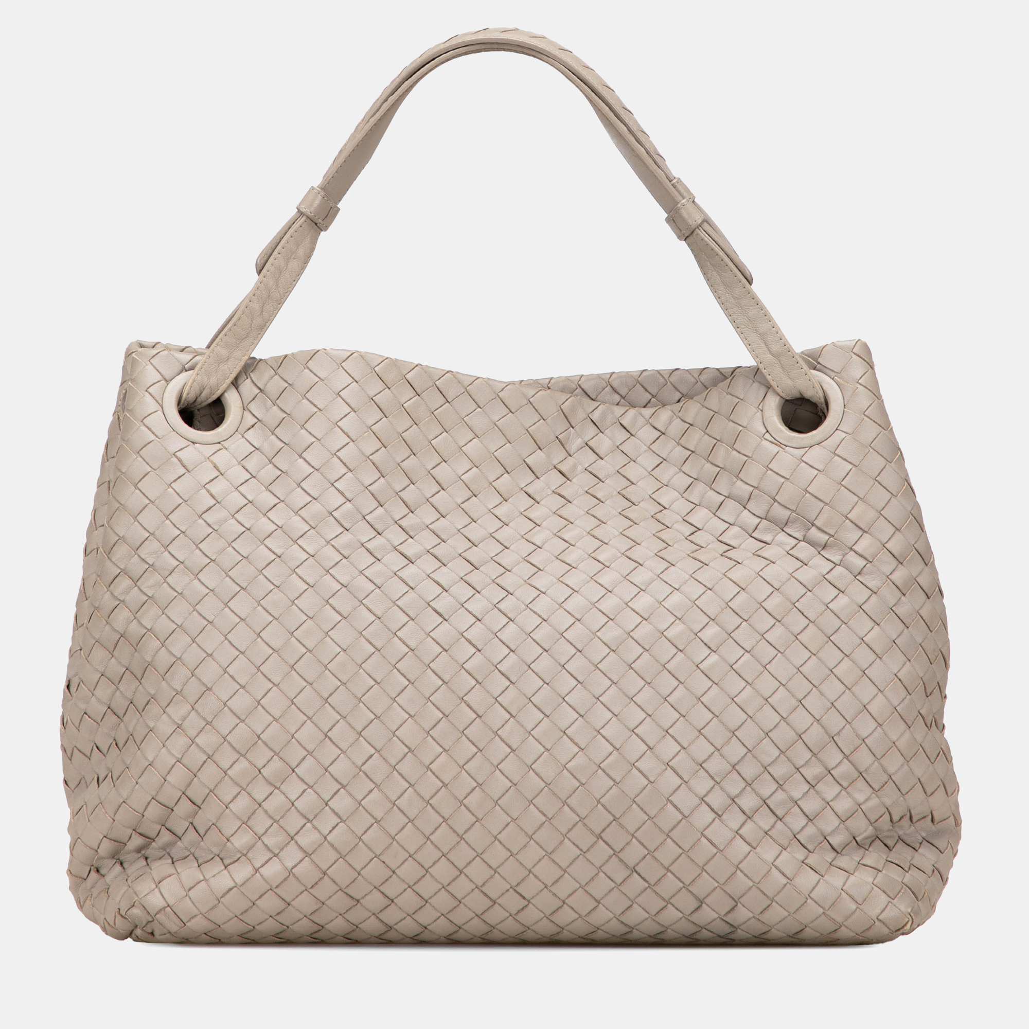 

Bottega Veneta Beige Brown Medium Nappa Intrecciato Garda Tote
