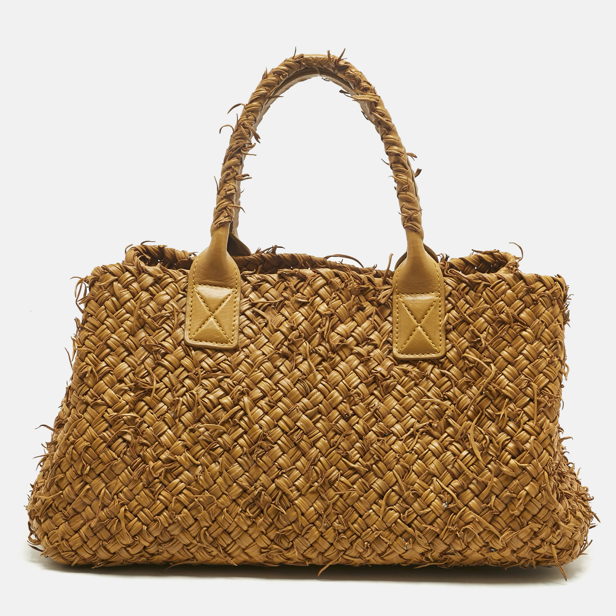 

Bottega Veneta Mustard Intrecciato Leather Limited Edition 209/750 Cabat Tote, Yellow