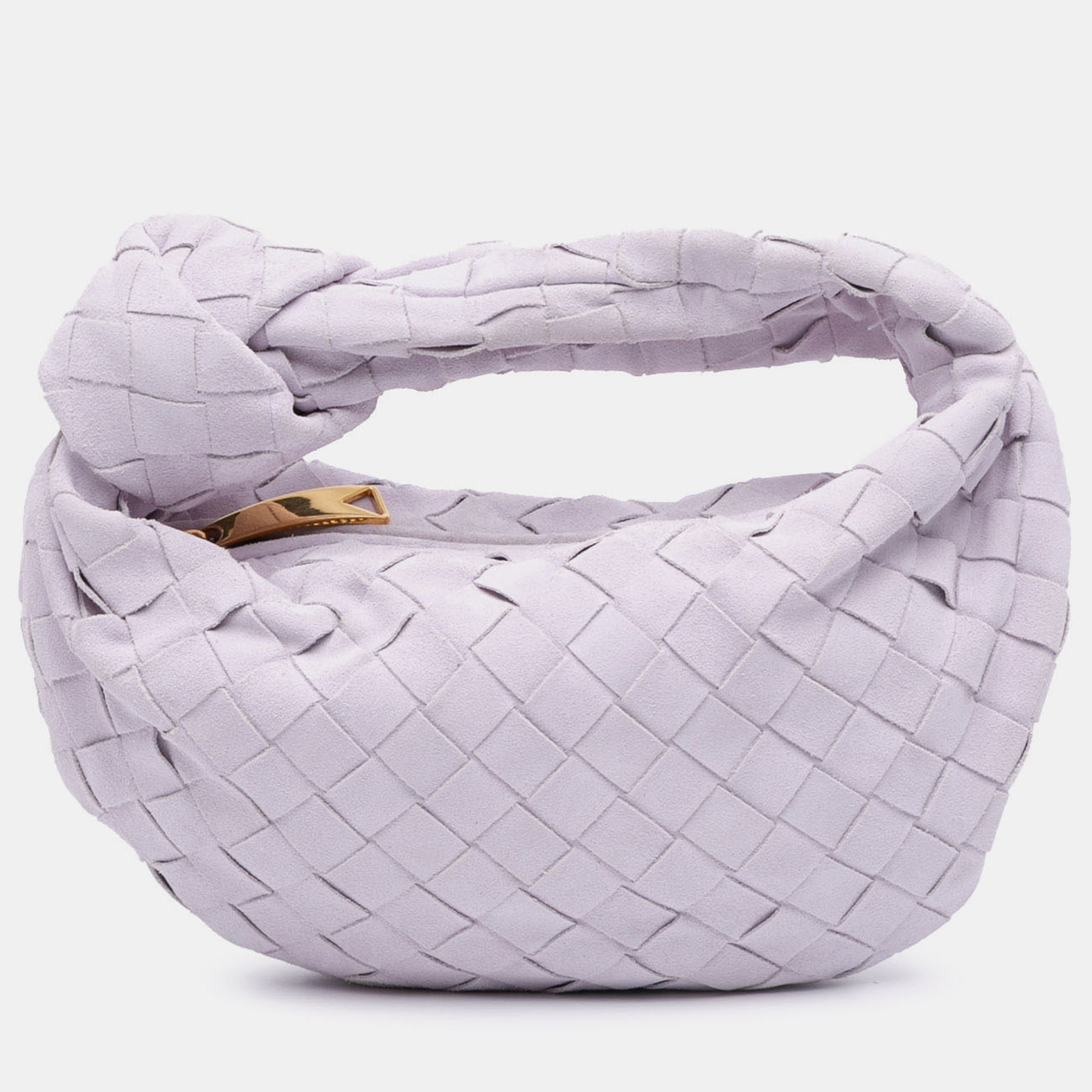 

Bottega Veneta Purple Mini Suede Intrecciato Jodie