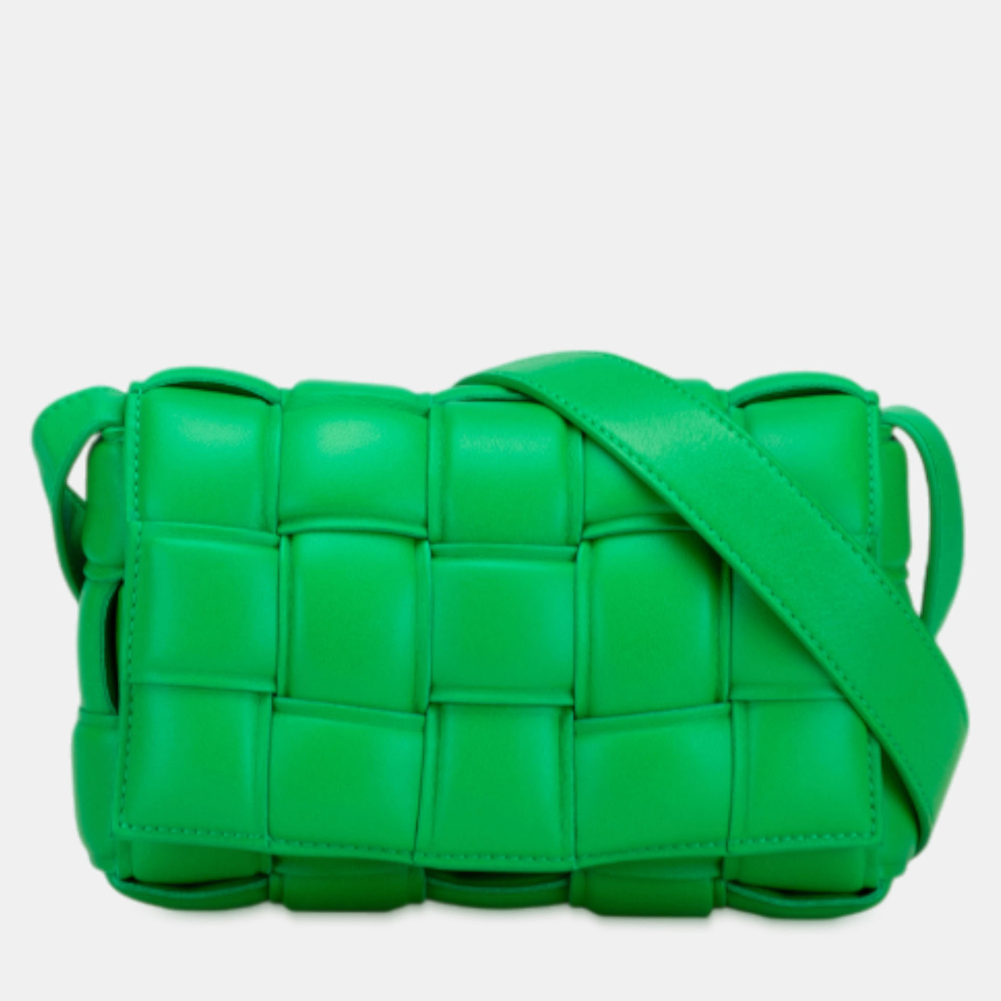 

Bottega Veneta Green Small Nappa Intrecciato Padded Cassette Crossbody