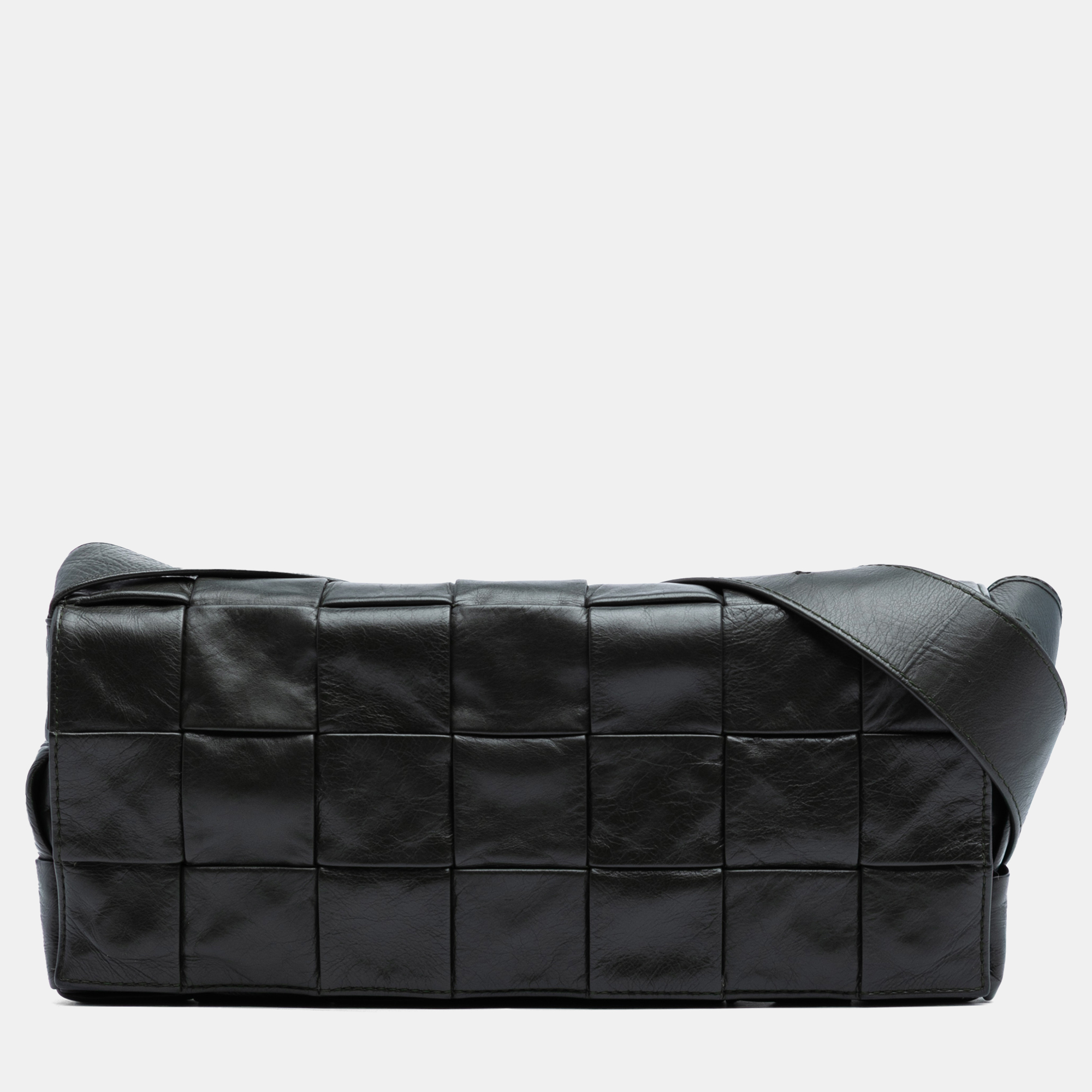 

Bottega Veneta Black Stretch Paper Calfskin Intrecciato Cassette Crossbody