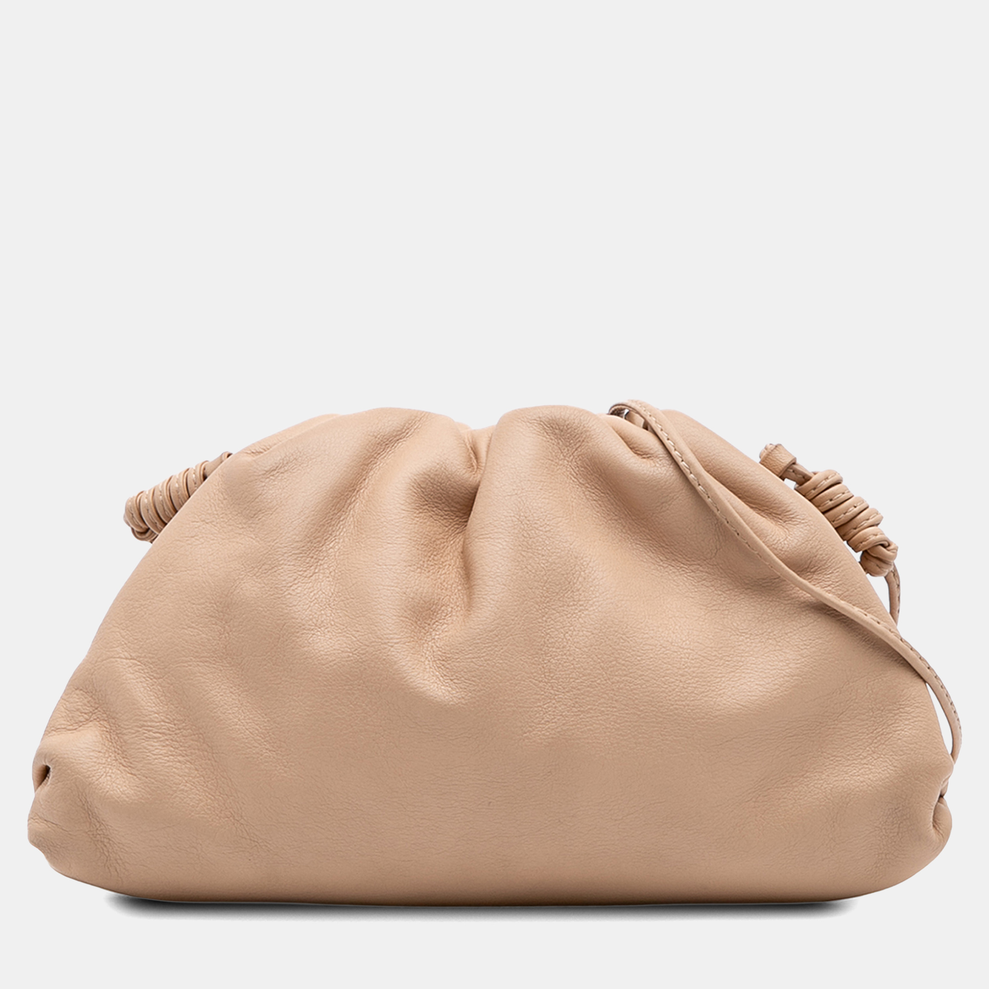 Pre-owned Bottega Veneta Brown Lambskin The Mini Pouch Crossbody