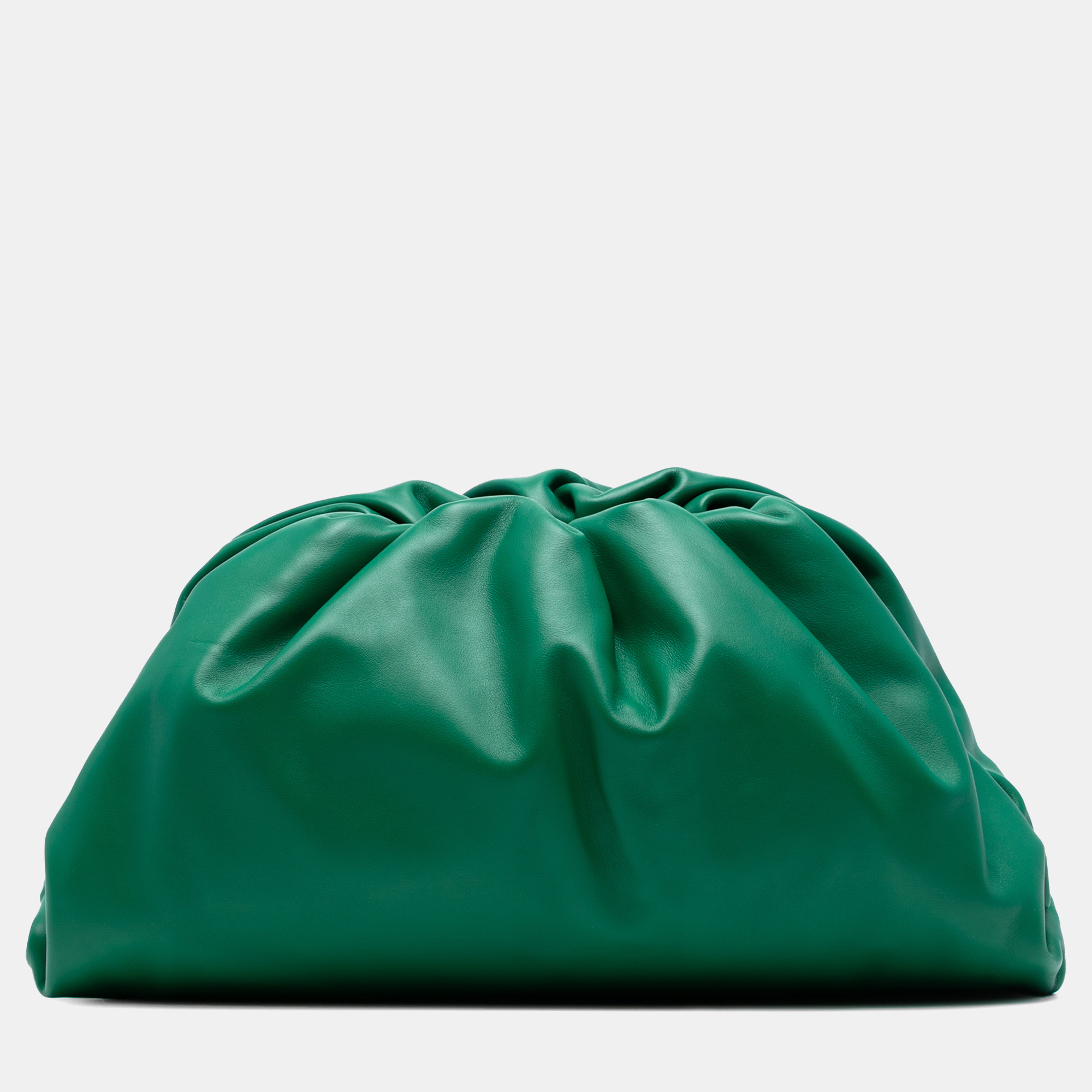 Pre-owned Bottega Veneta Green Lambskin The Pouch