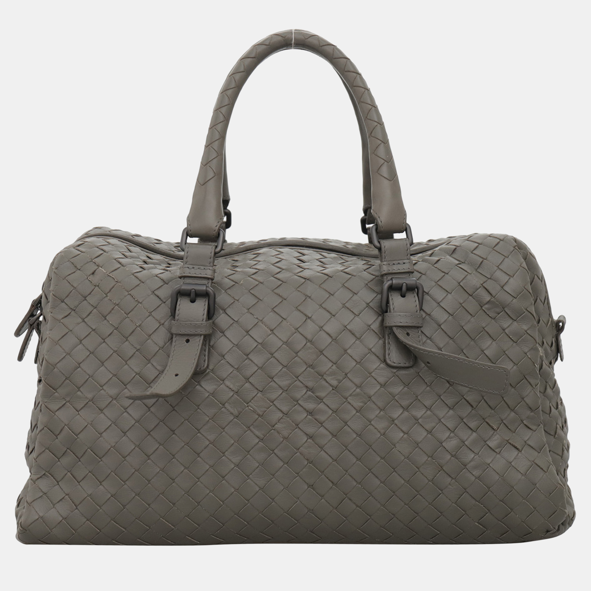 

Bottega Veneta Intrecciato Bowling Bag, Grey