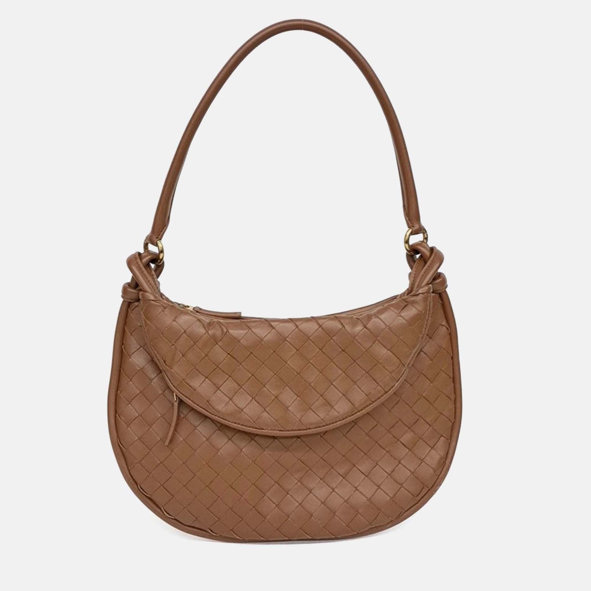 

Bottega Veneta Brown Leather Gemelli Medium