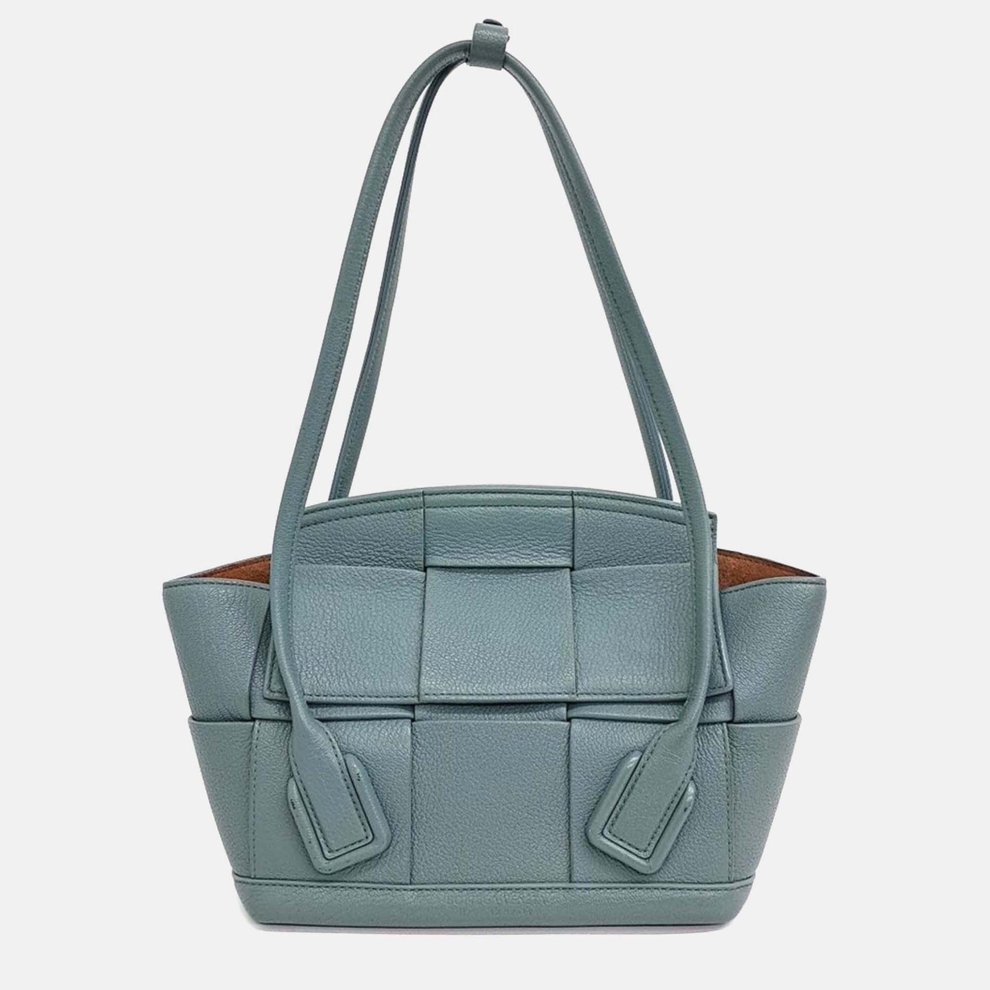 

Bottega Veneta Green Leather Arco Small