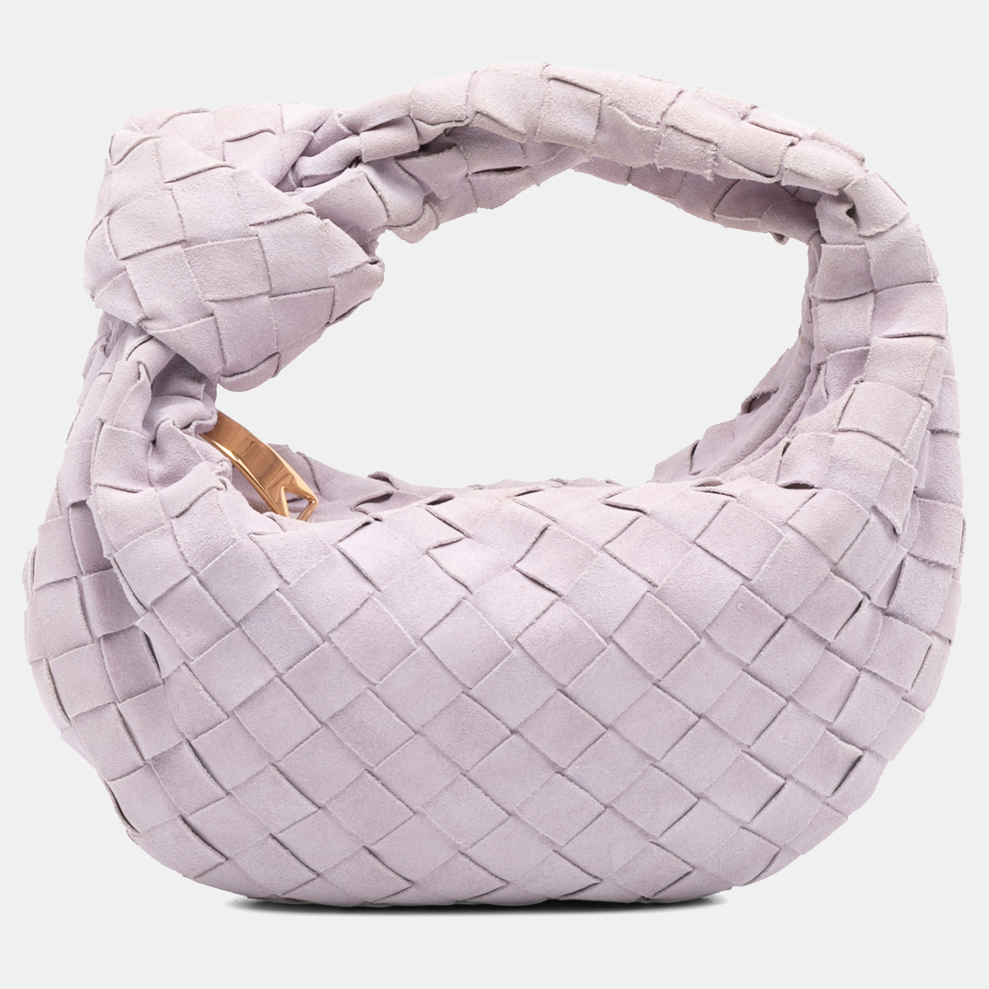 BOTTEGA VENETA Pre-owned Purple Mini Suede Intrecciato Jodie