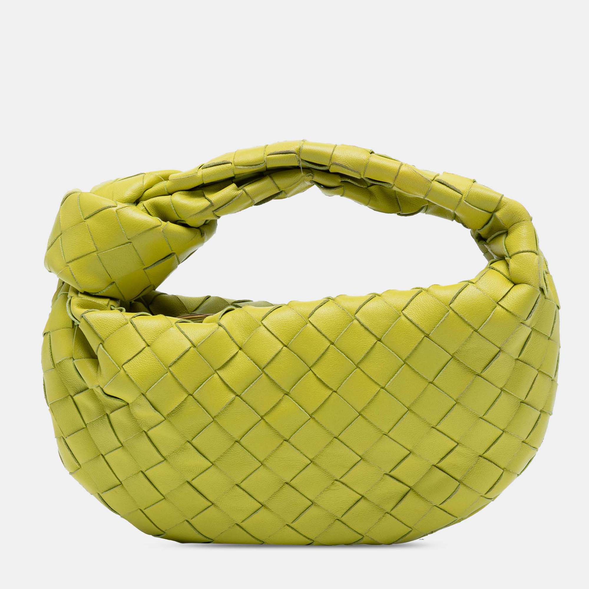 

Bottega Veneta Yellow Mini Nappa Intrecciato Jodie