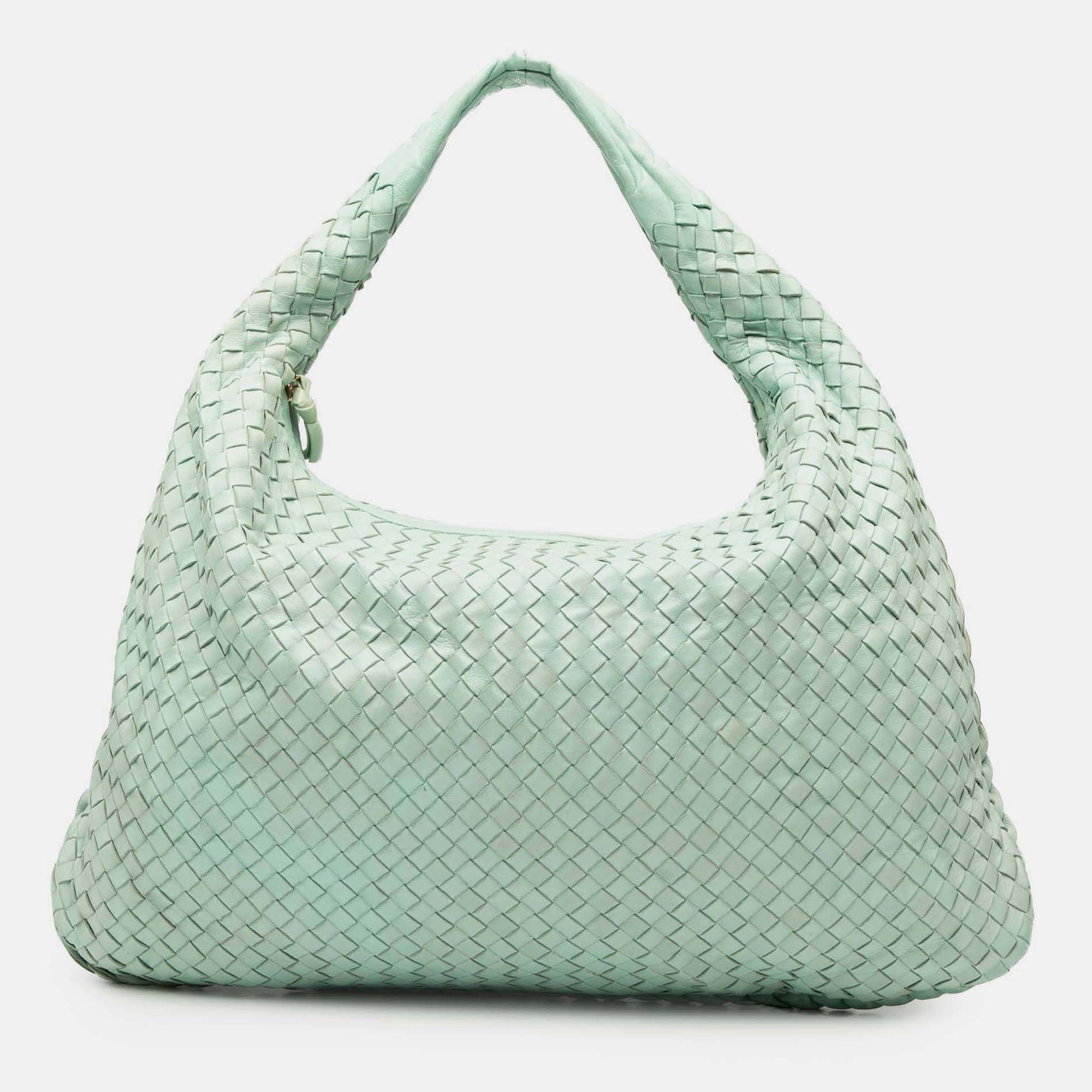 

Bottega Veneta Green Medium Nappa Intrecciato Veneta Hobo