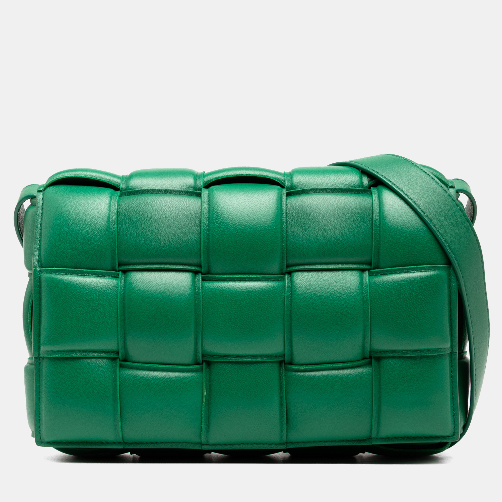 

Bottega Veneta Green Nappa Intrecciato Padded Cassette Crossbody