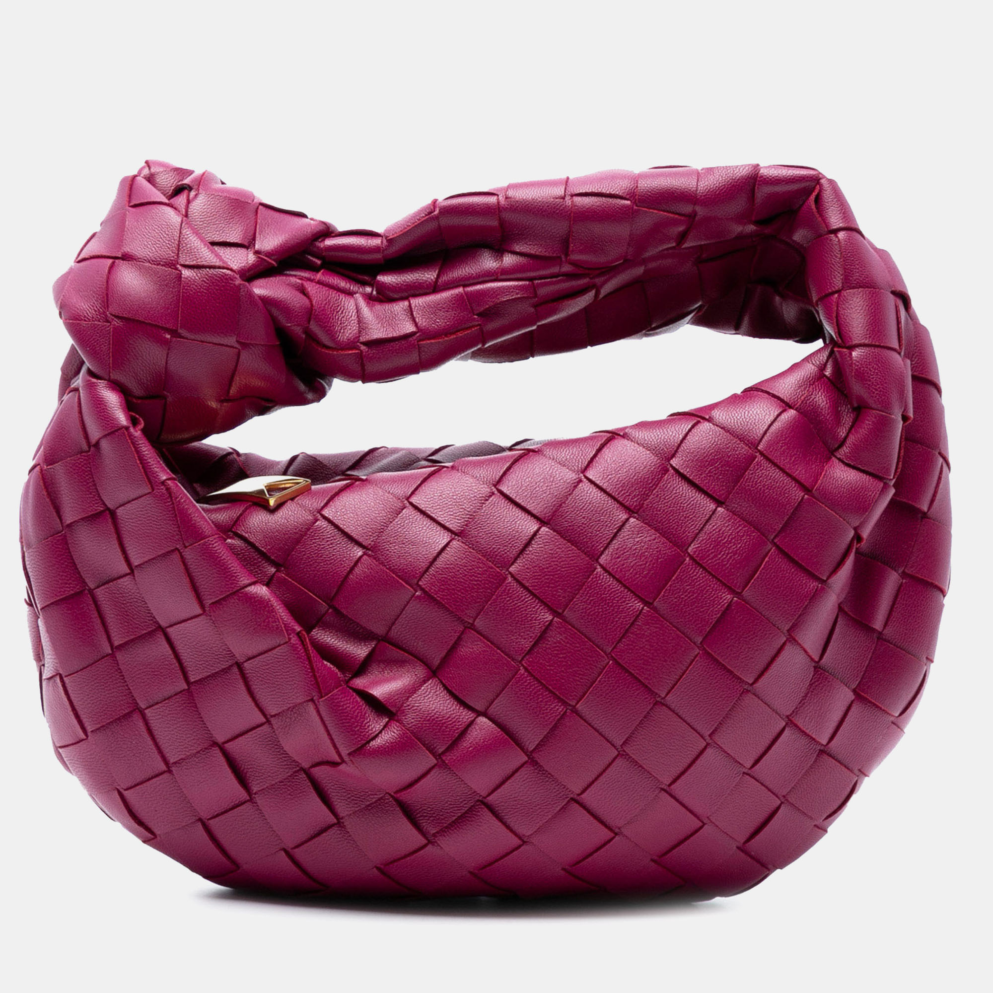 

Bottega Veneta Pink Leather Mini Nappa Intrecciato Jodie
