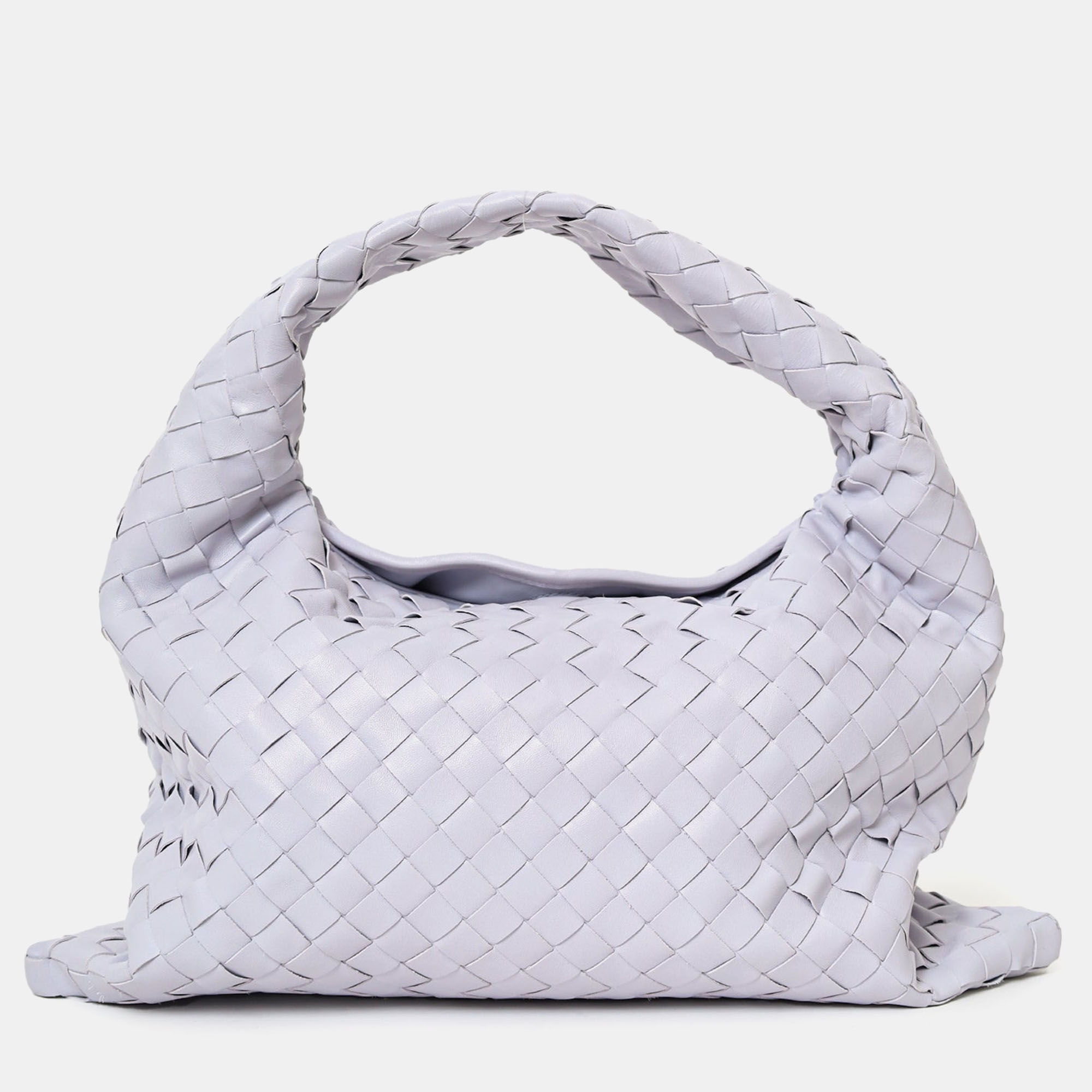

Bottega Veneta Lilac Purple Intrecciato Leather Hop Hobo Bag