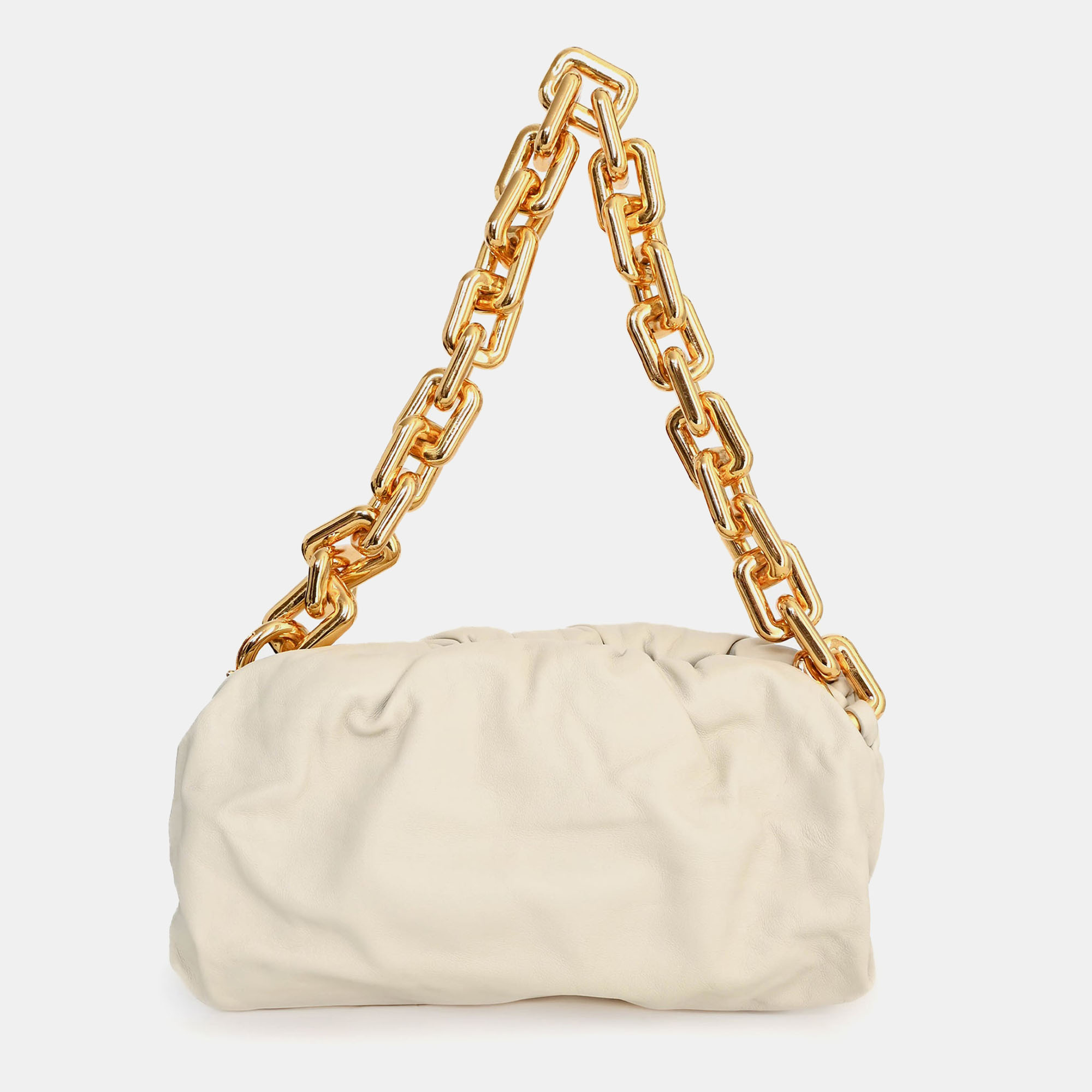 

Bottega Veneta White Leather The Chain Pouch Bag