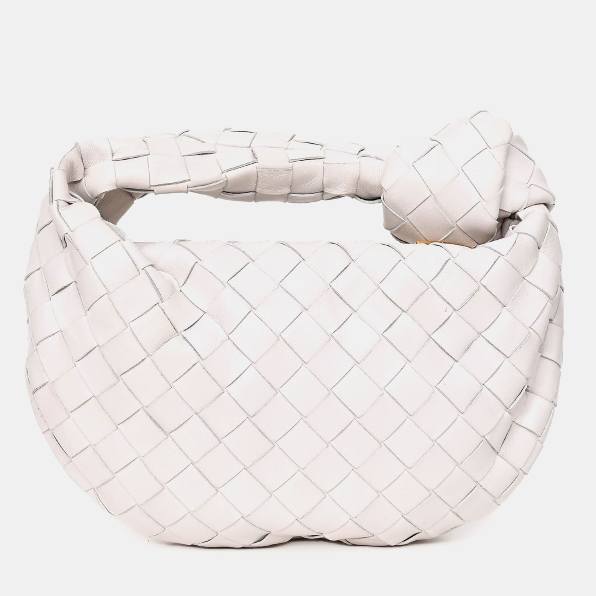 

Bottega Veneta White Intrecciato Mini Jodie Bag