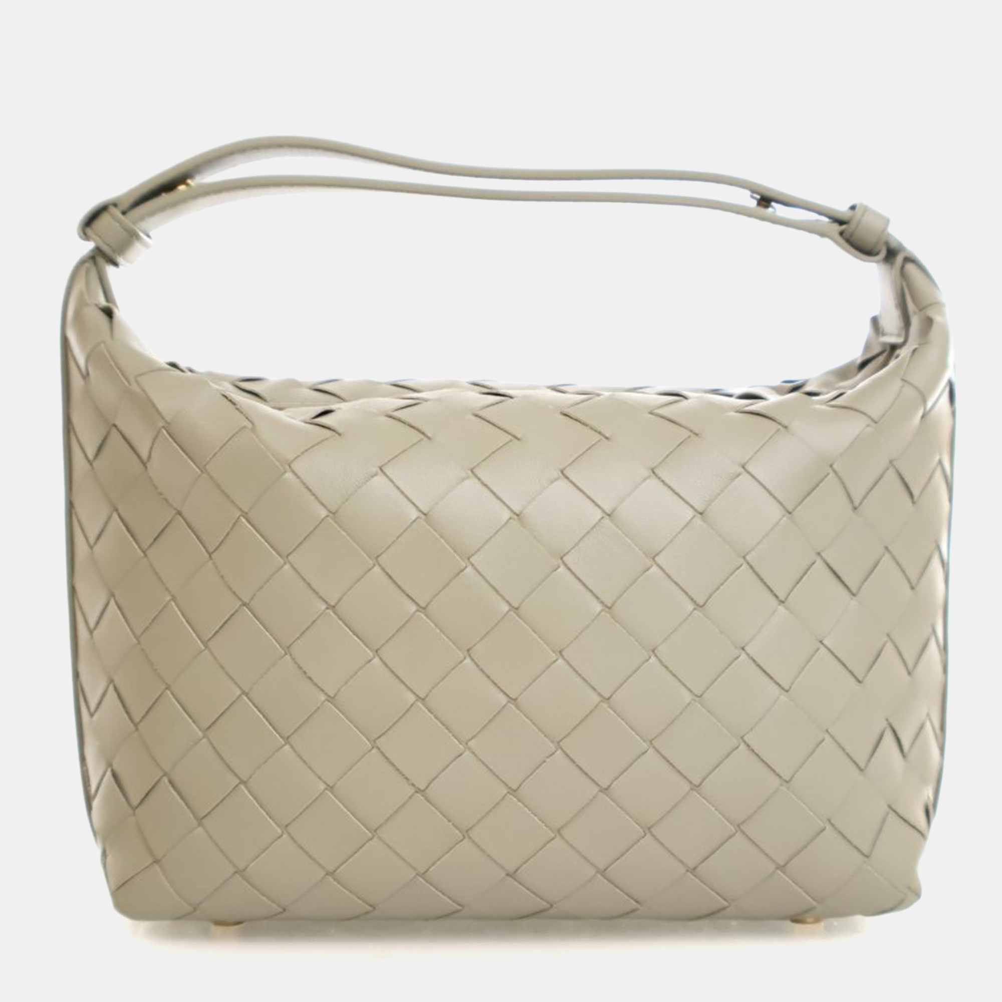 

Bottega Veneta Small Intrecciato Calfskin Wallace, Grey