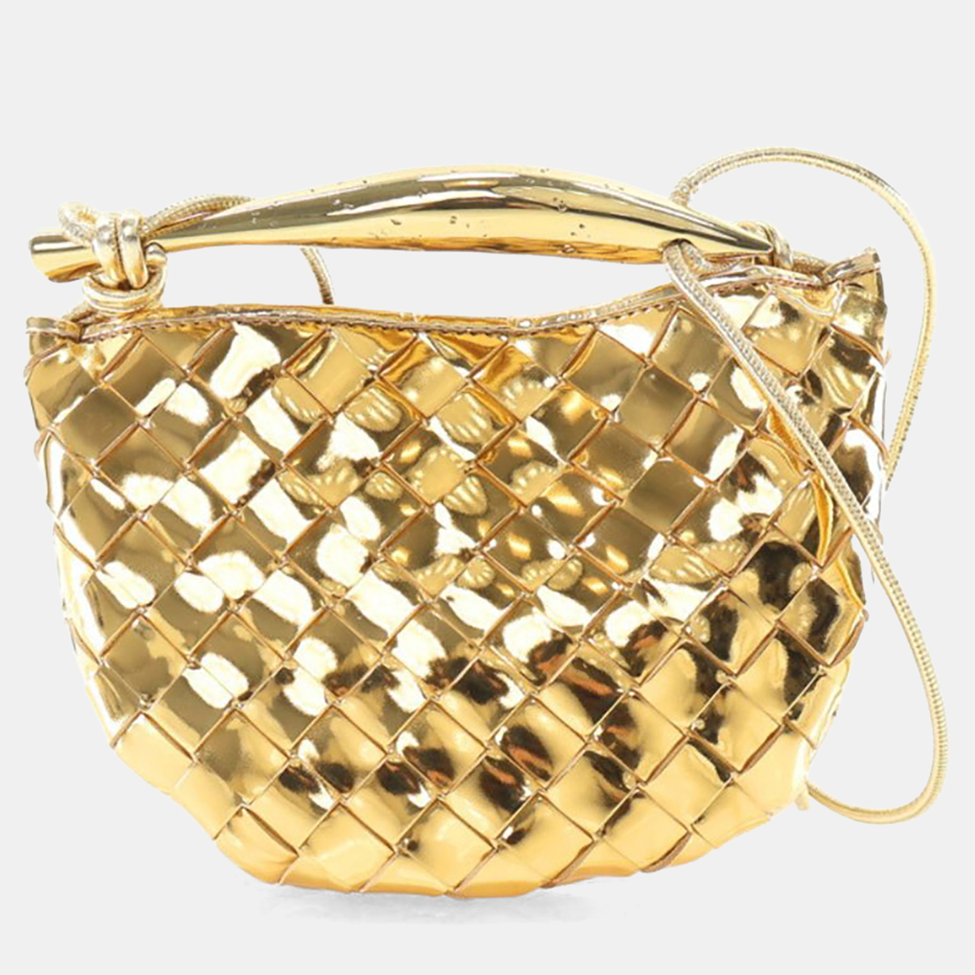 

Bottega Veneta Mini Gold Leather Sardine