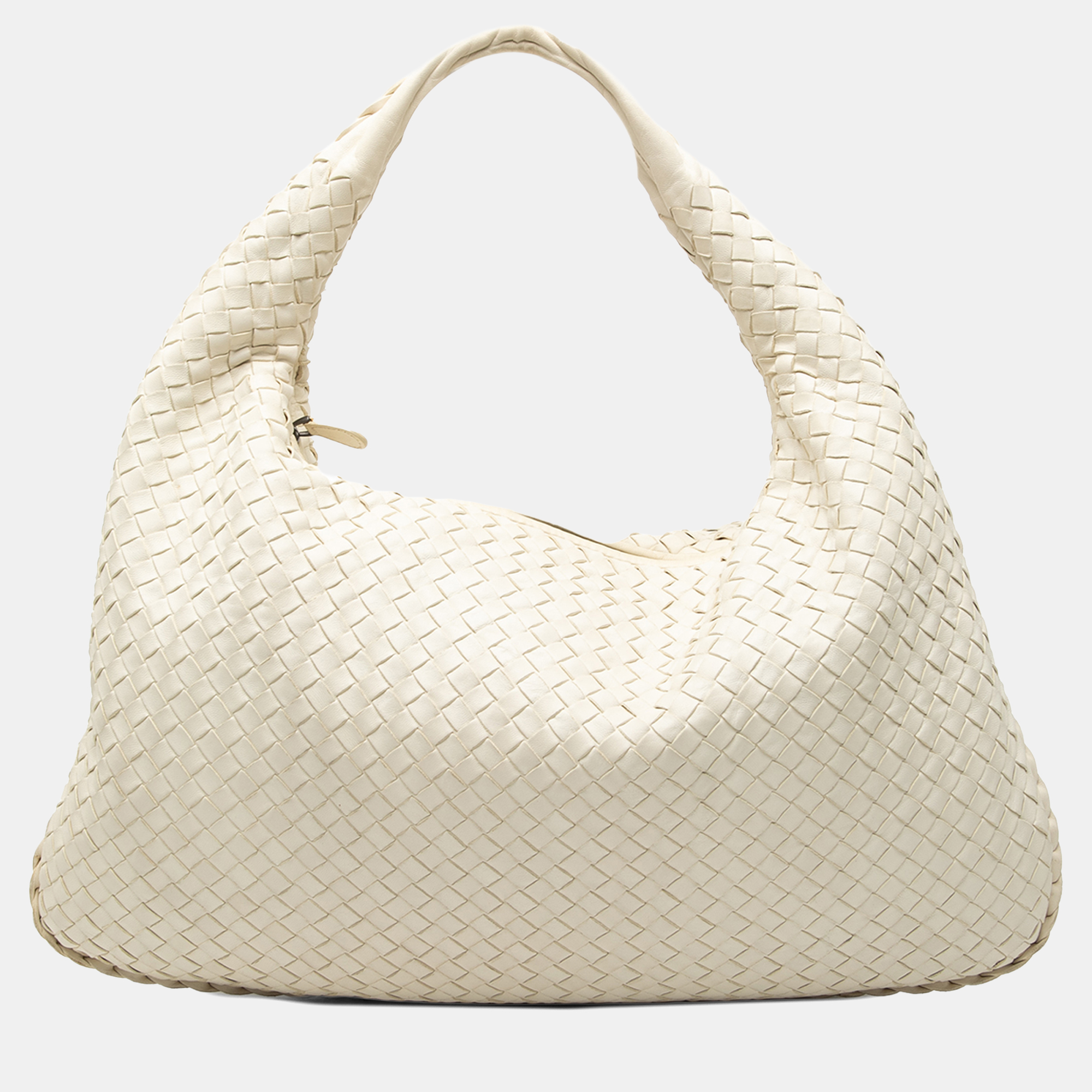 

Bottega Veneta White Medium Nappa Intrecciato Veneta Hobo