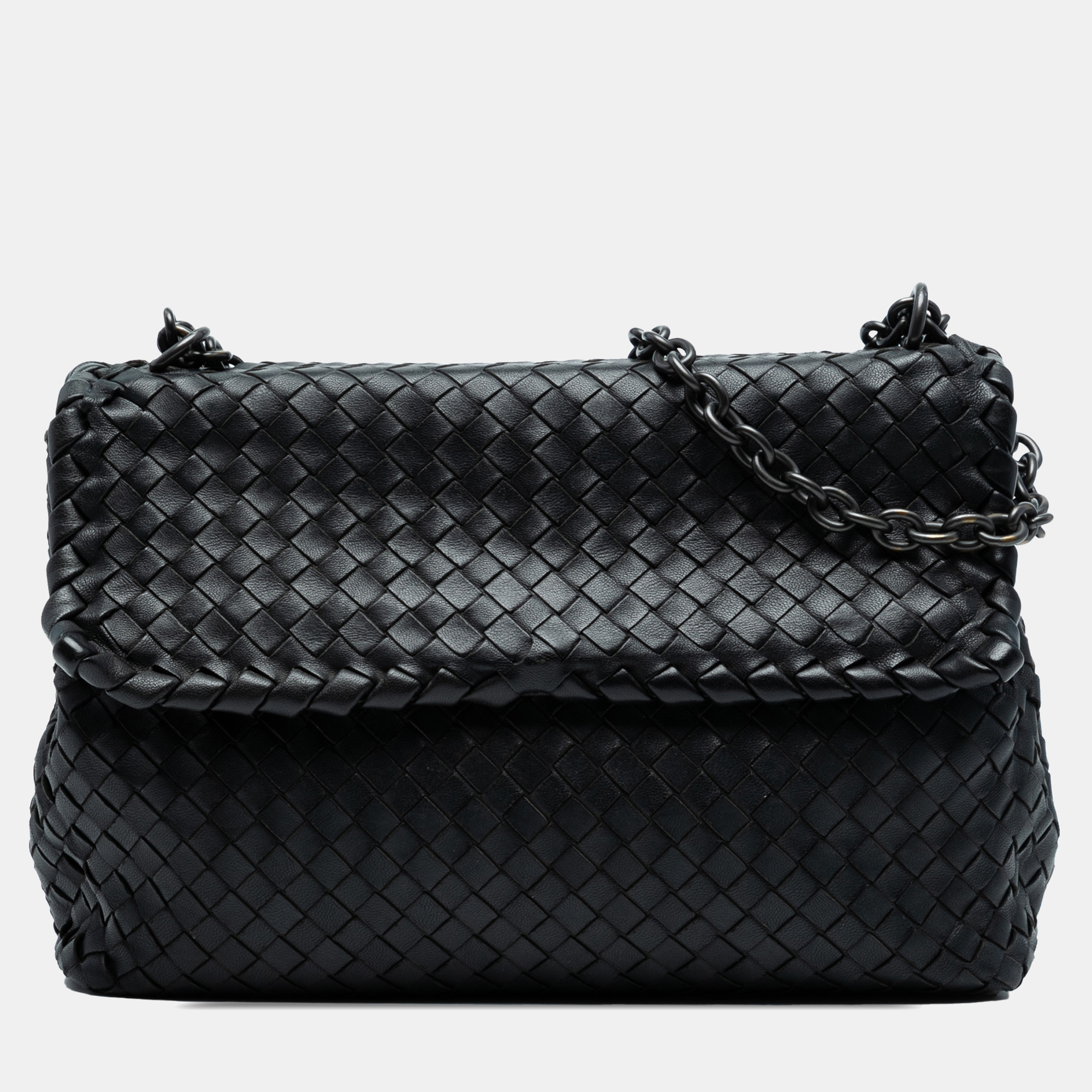 

Bottega Veneta Black Medium Nappa Intrecciato Olimpia Shoulder Bag