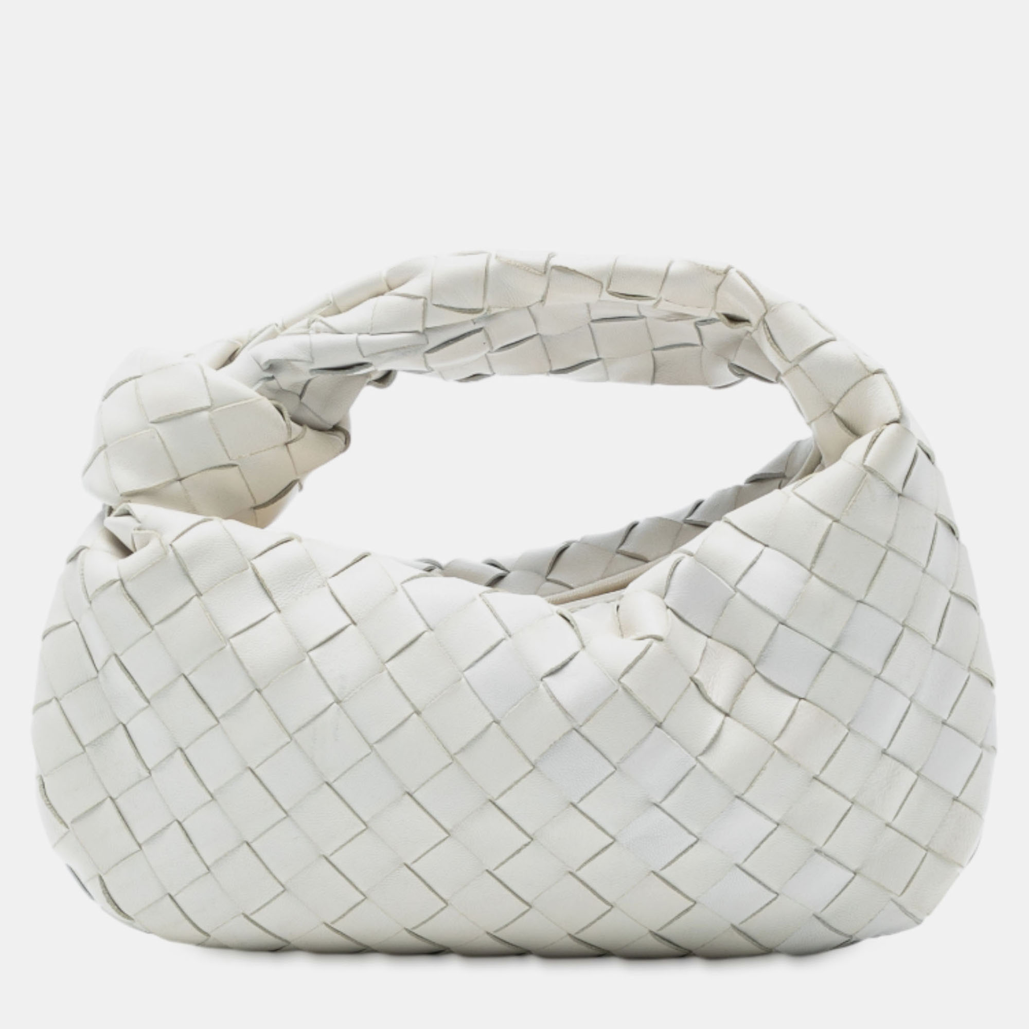 

Bottega Veneta White Mini Nappa Intrecciato Jodie