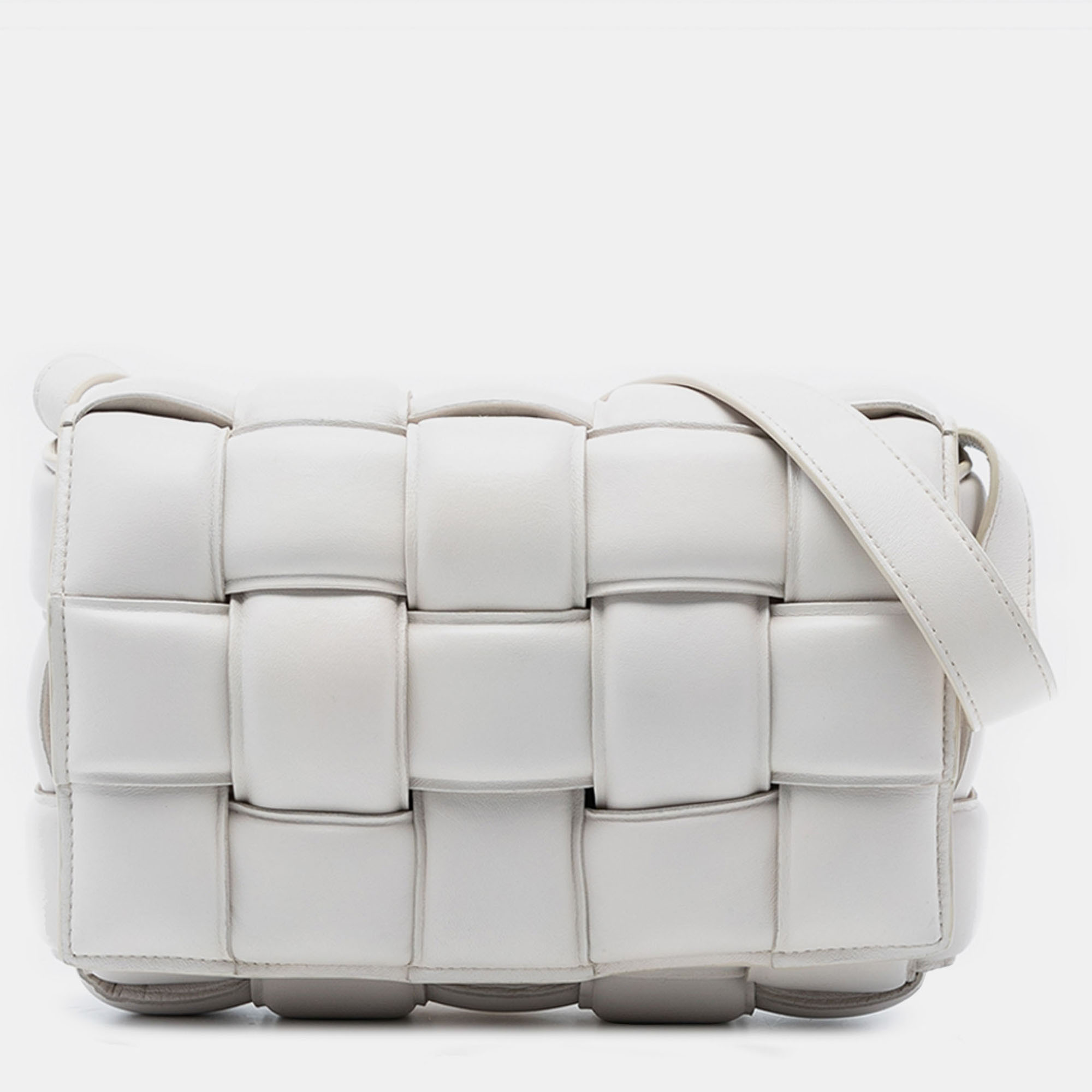 

Bottega Veneta White Nappa Intrecciato Padded Cassette Crossbody