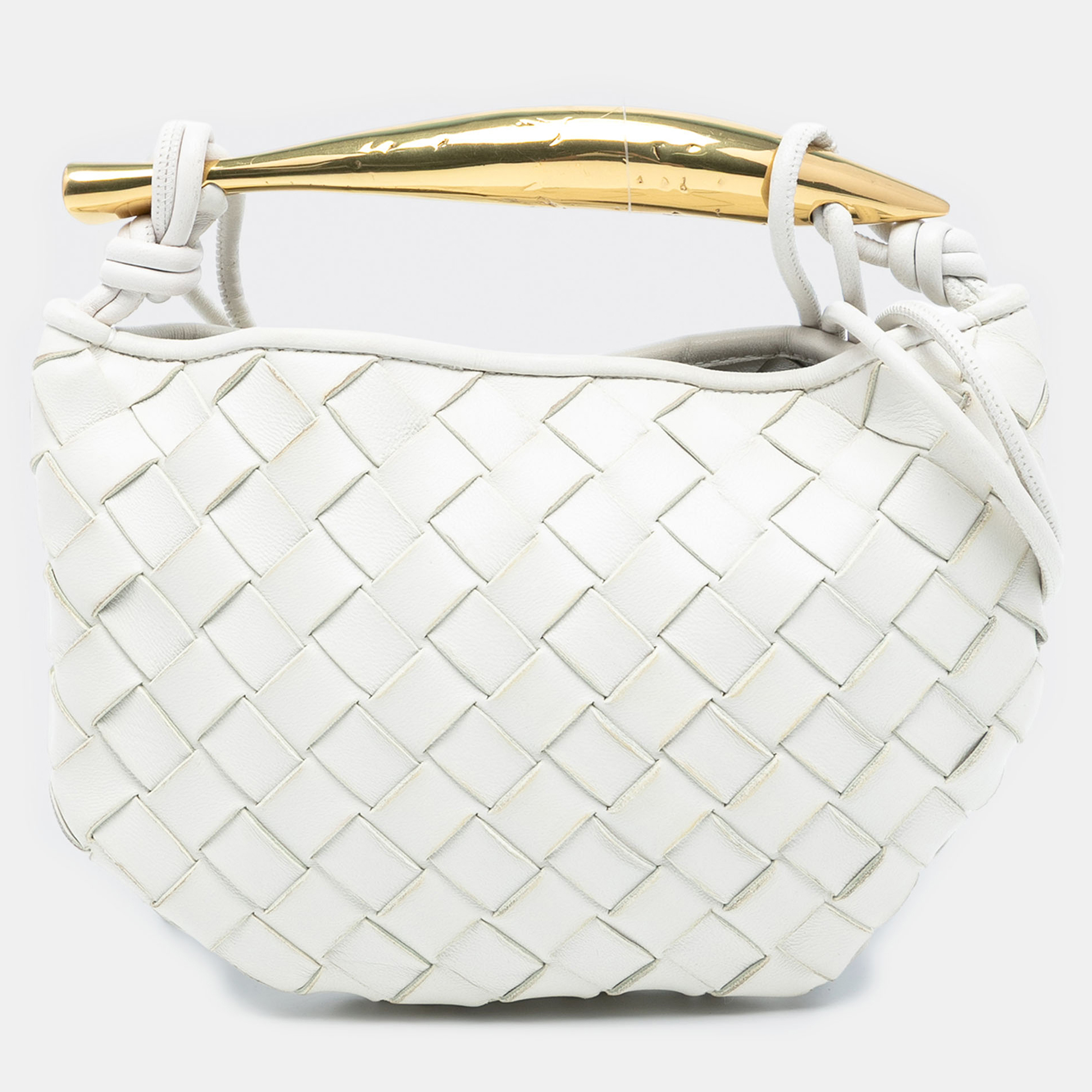 

Bottega Veneta White Baby Lambskin Intrecciato Sardine