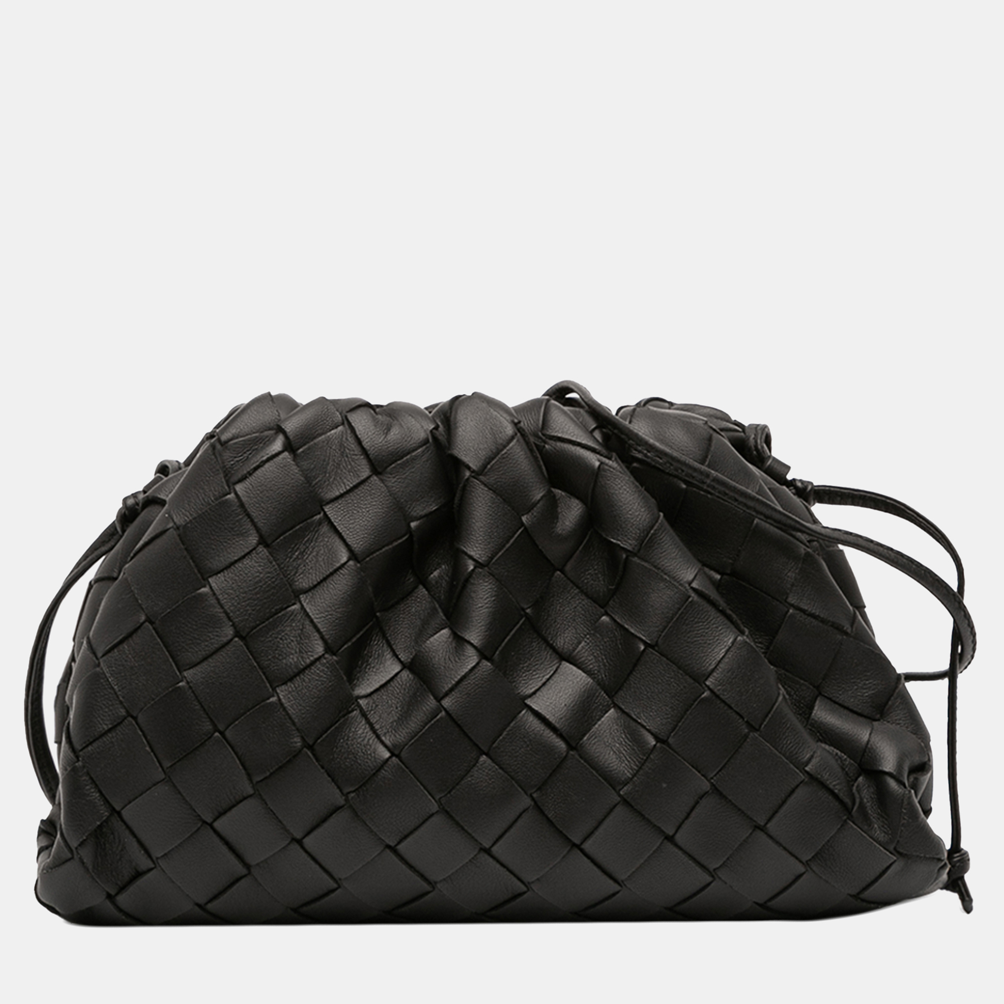 

Bottega Veneta Black Nappa Intrecciato The Mini Pouch Crossbody
