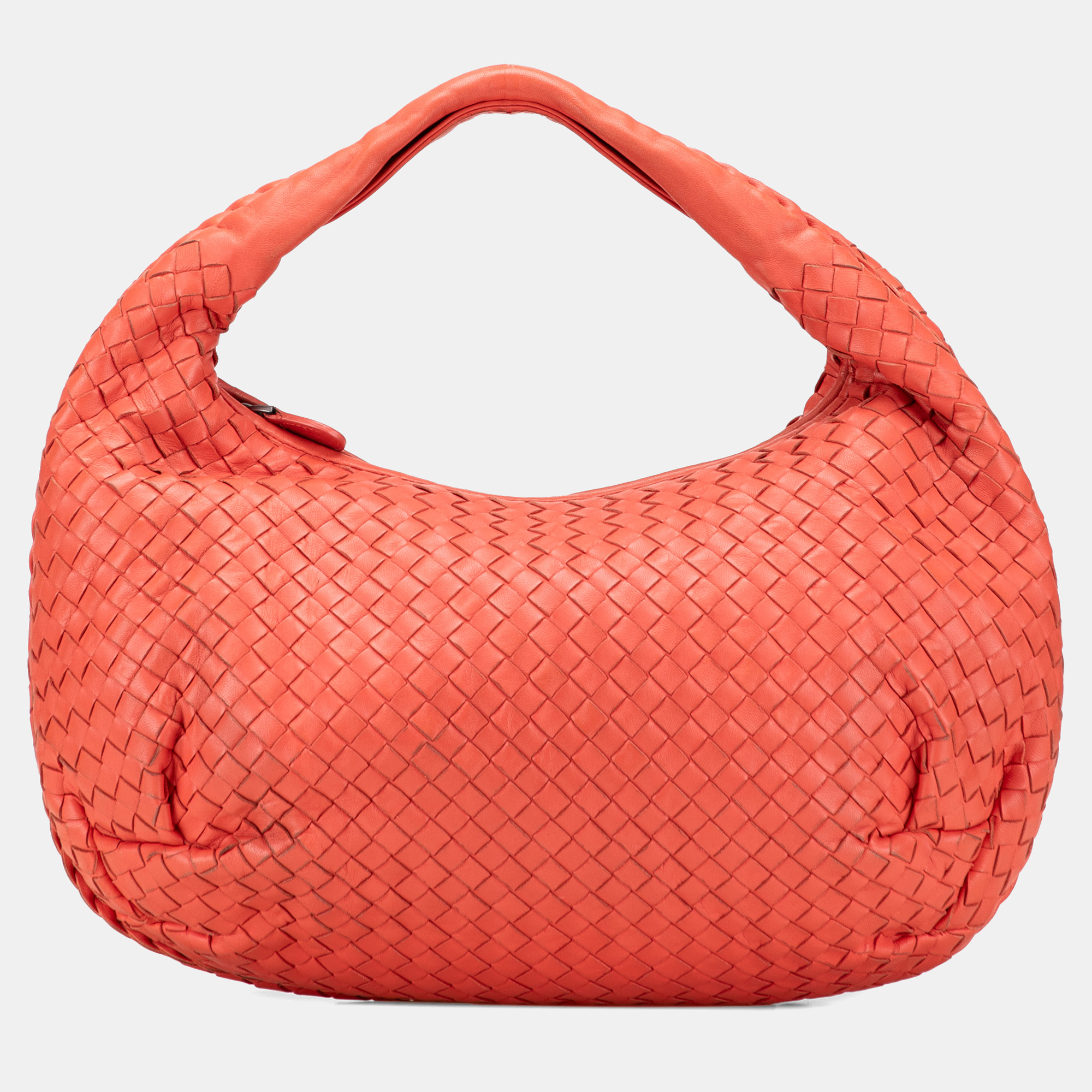 

Bottega Veneta Orange Medium Nappa Intrecciato Belly Hobo