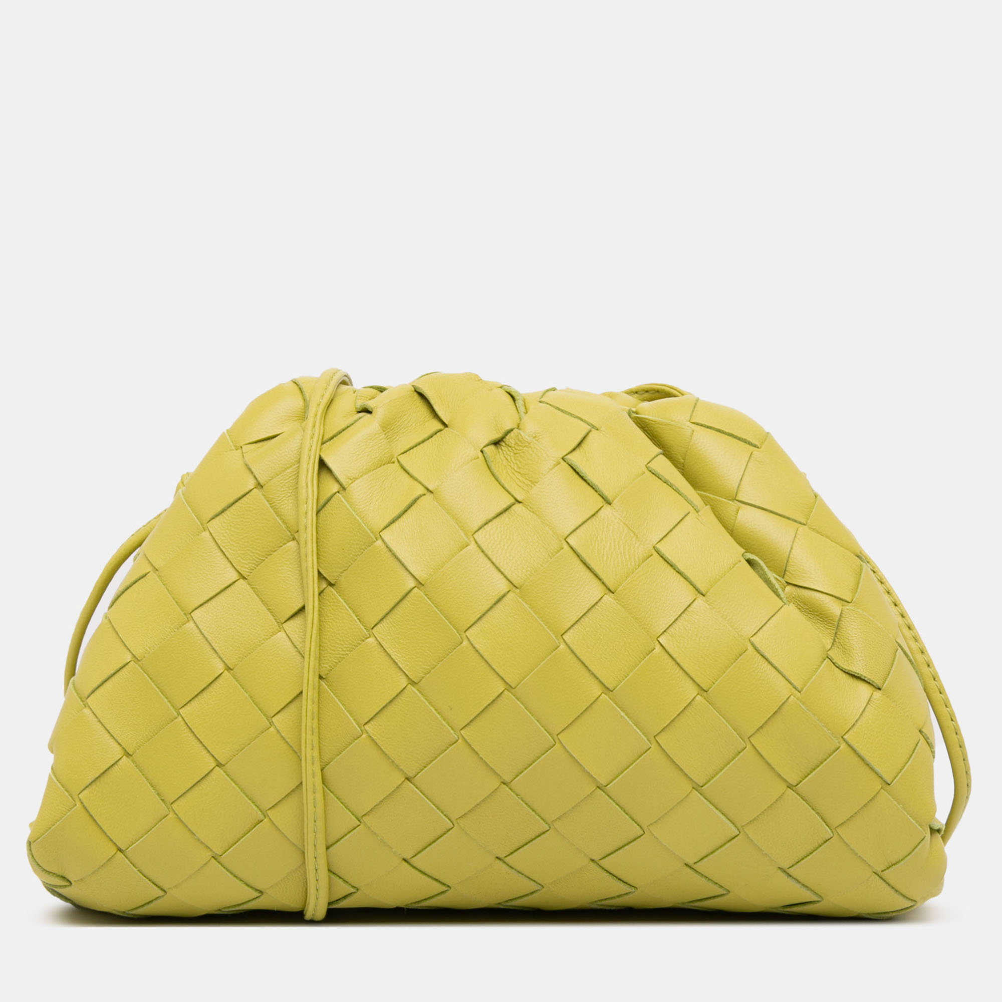 

Bottega Veneta Green Nappa Intrecciato The Mini Pouch Crossbody